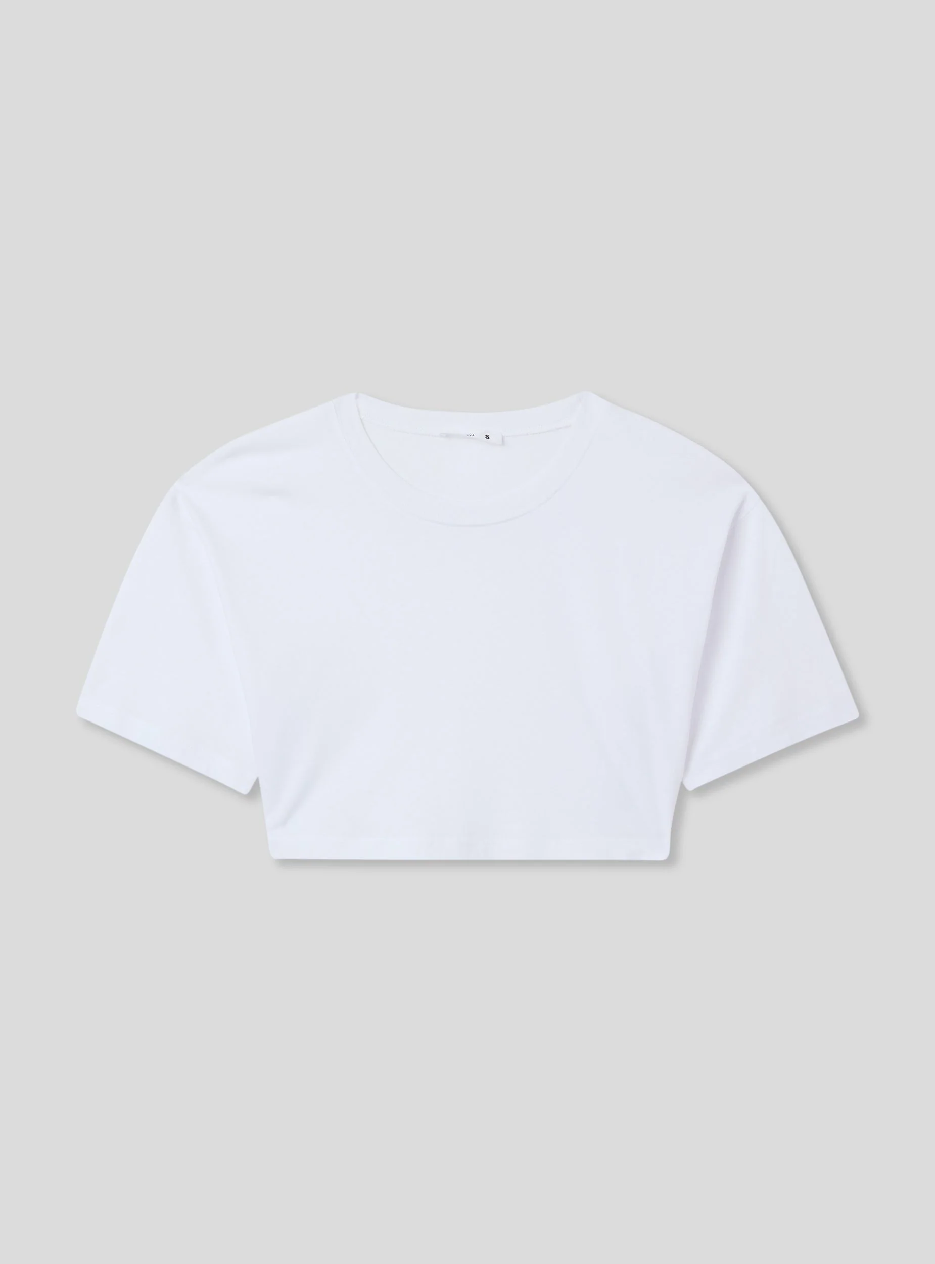 T-shirt crop a tinta unita - Image 5