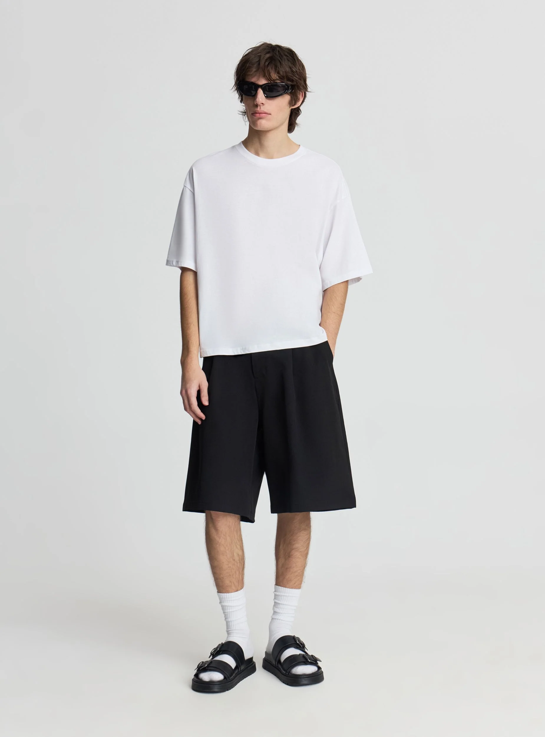 T-shirt crop a tinta unita - Image 4