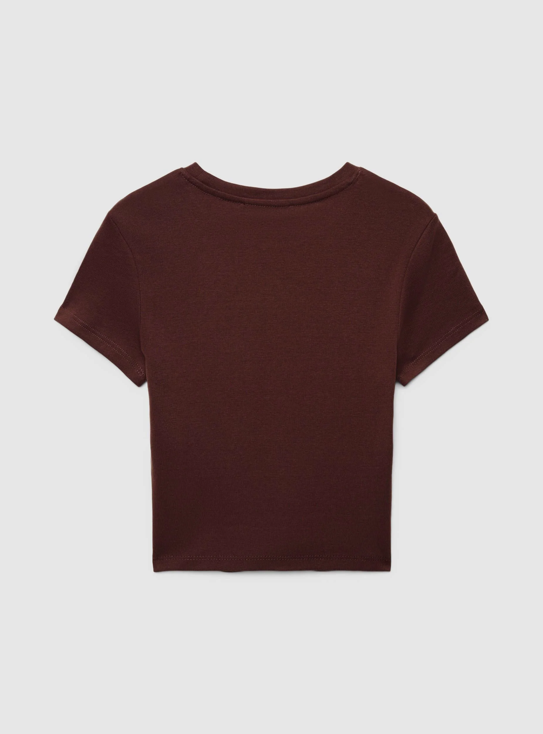 T-shirt crop a tinta unita - Image 6