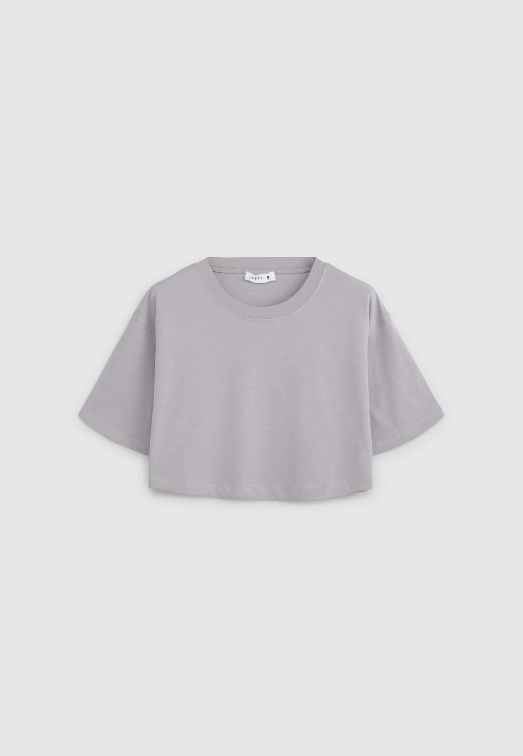 T-shirt crop a tinta unita - Image 4