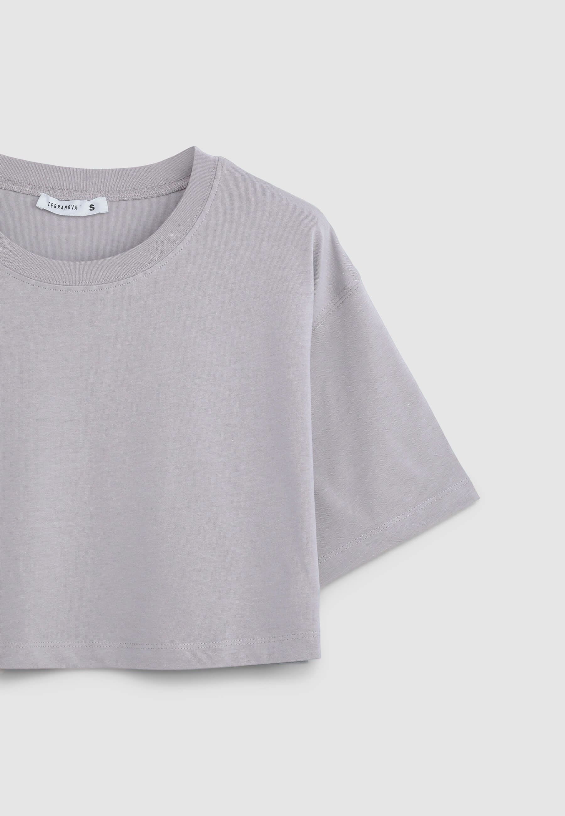 T-shirt crop a tinta unita - Image 5