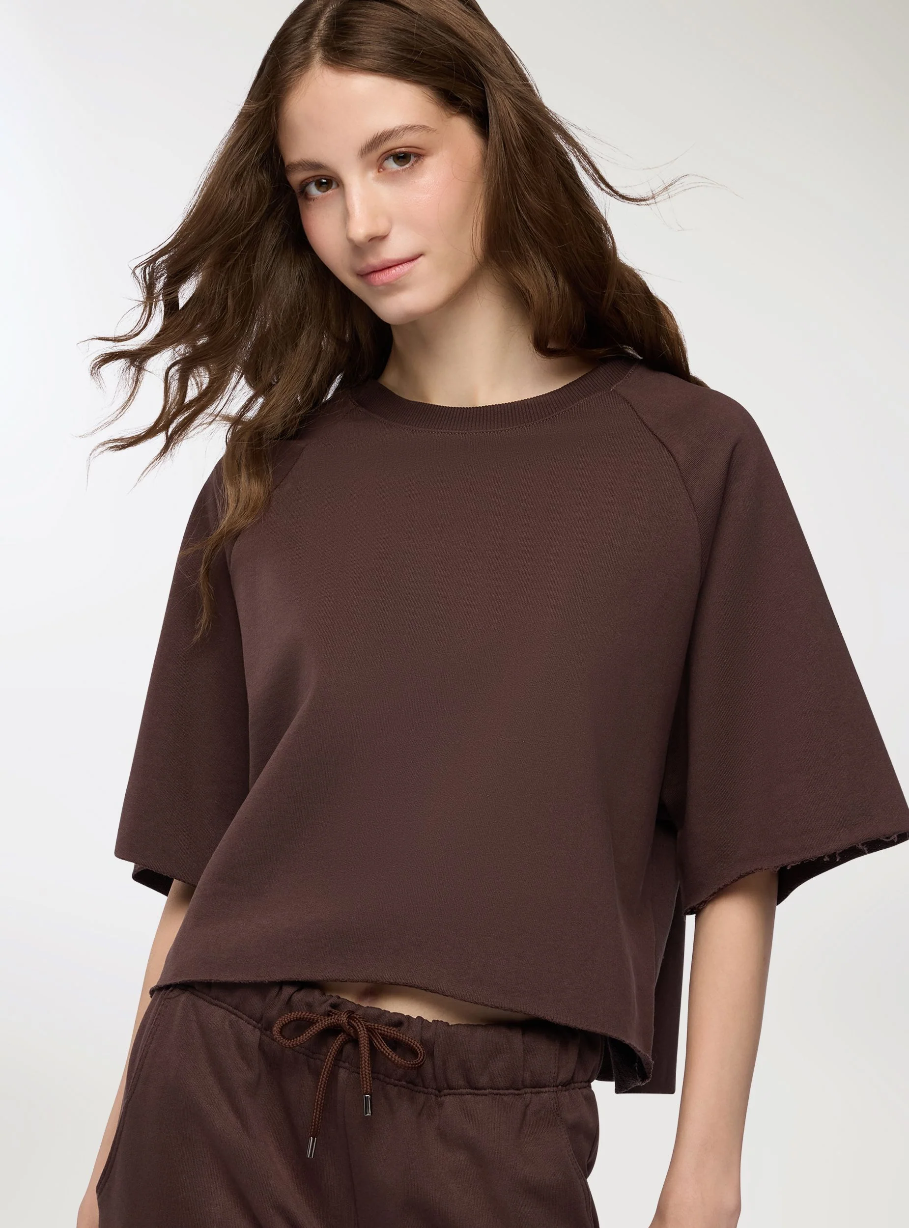 T-shirt crop a tinta unita - Image 4