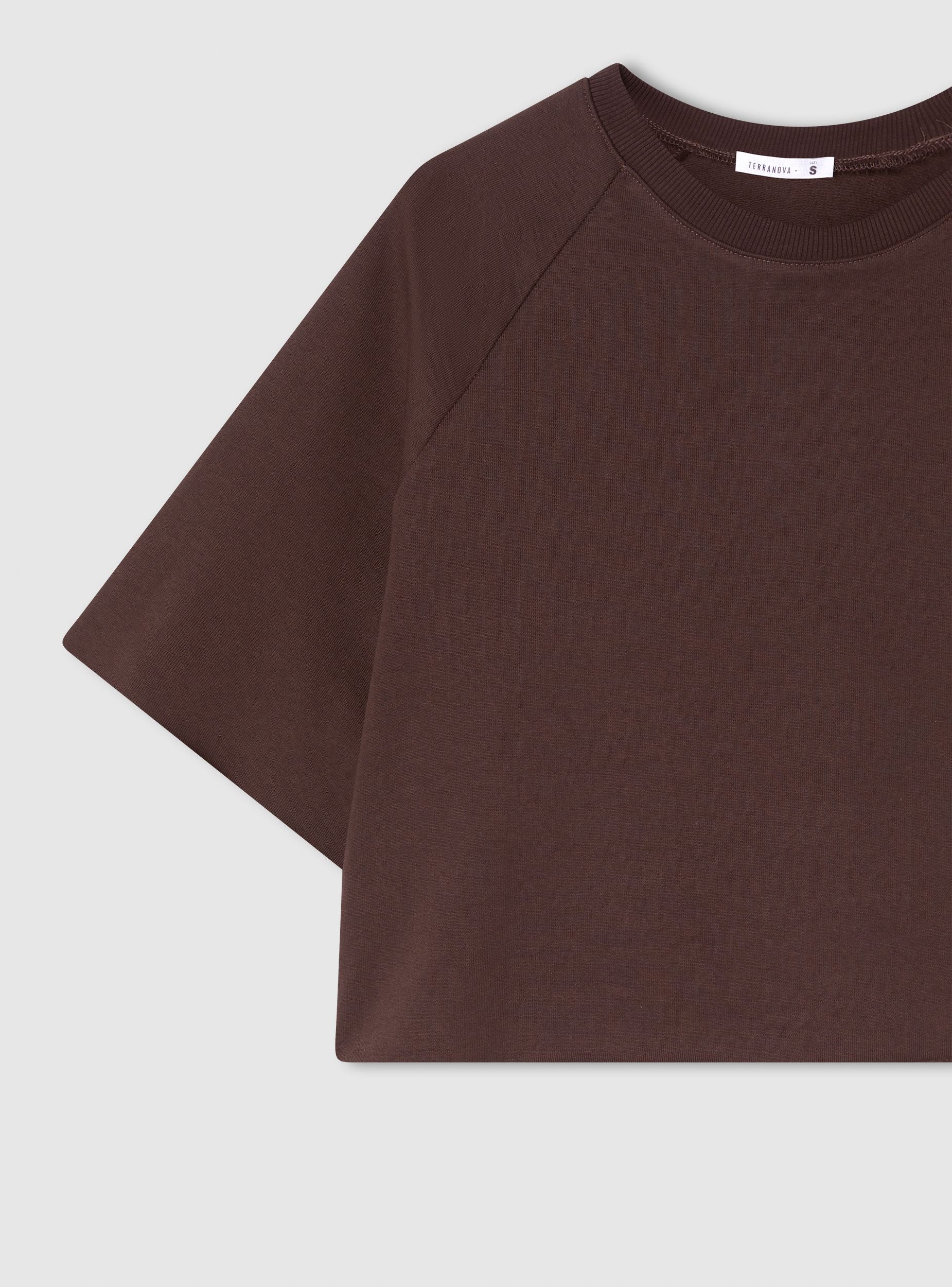 T-shirt crop a tinta unita - Image 6