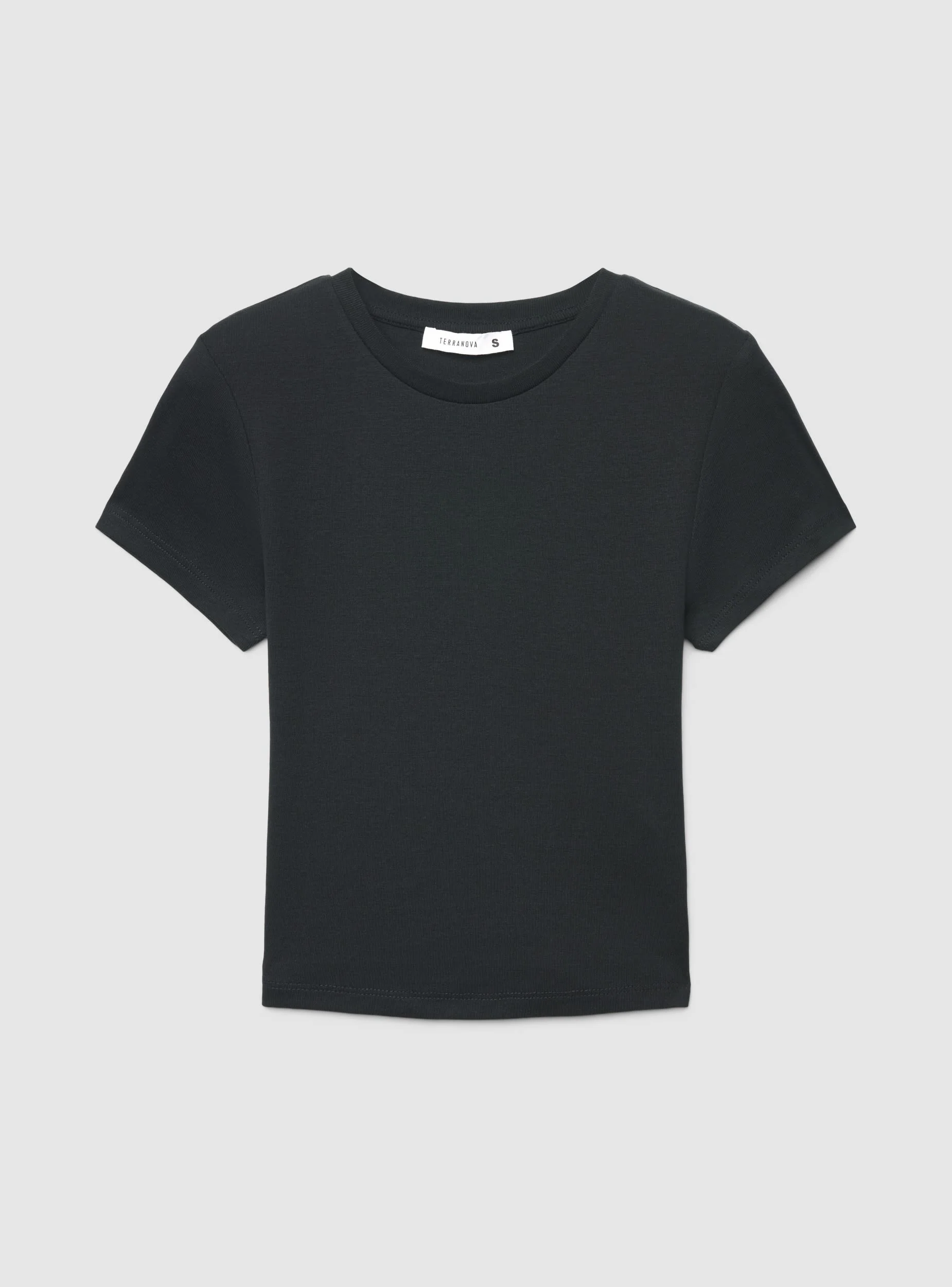 T-shirt crop a tinta unita - Image 5