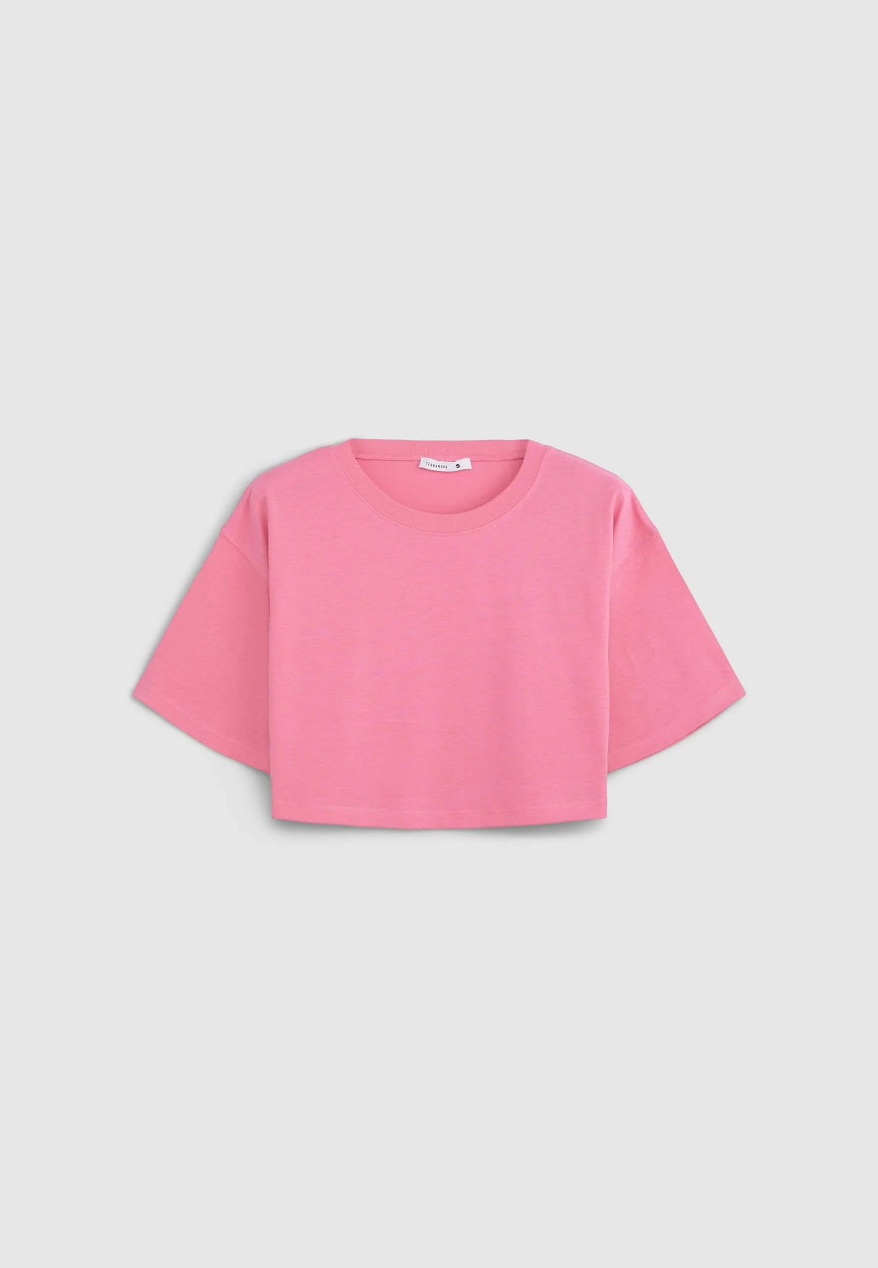 T-shirt crop a tinta unita - Image 6