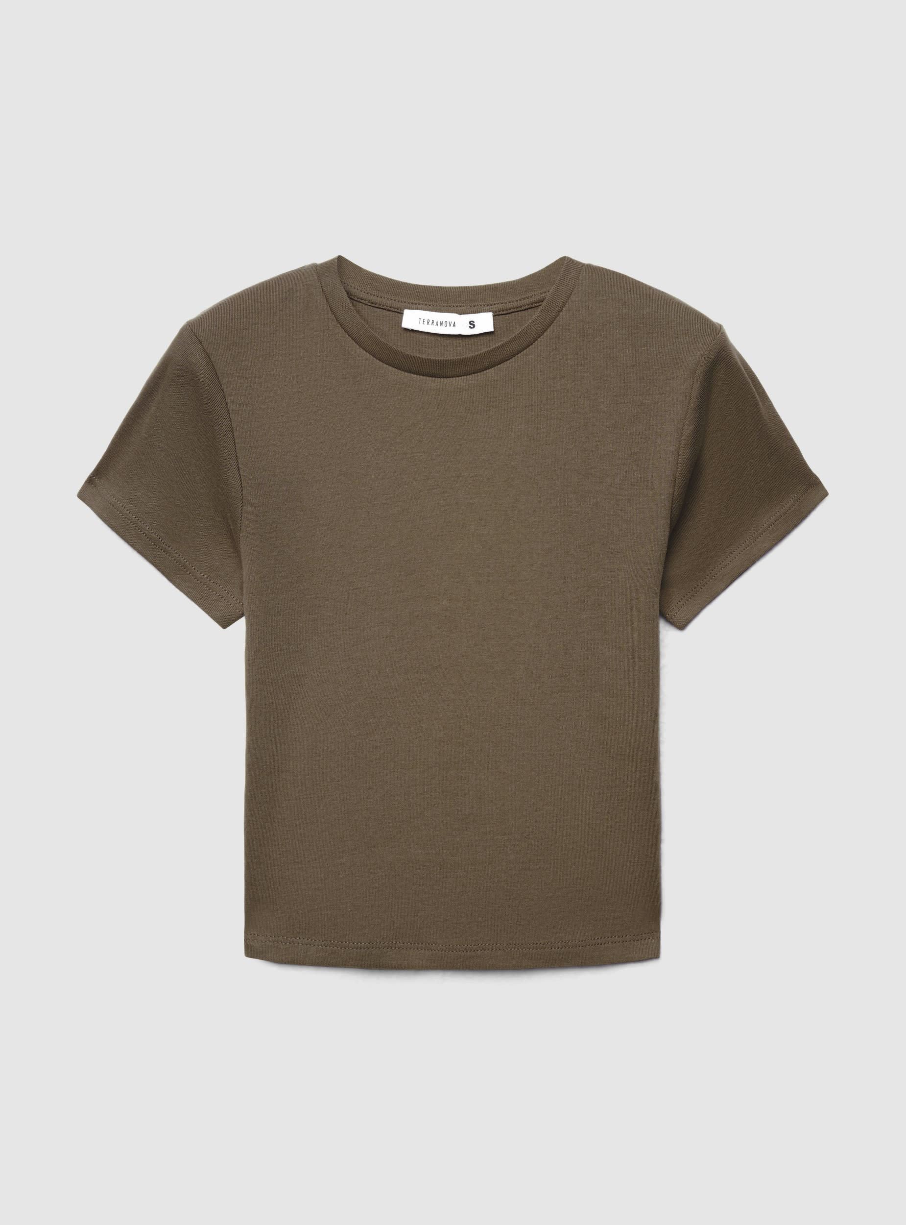 T-shirt crop a tinta unita - Image 7