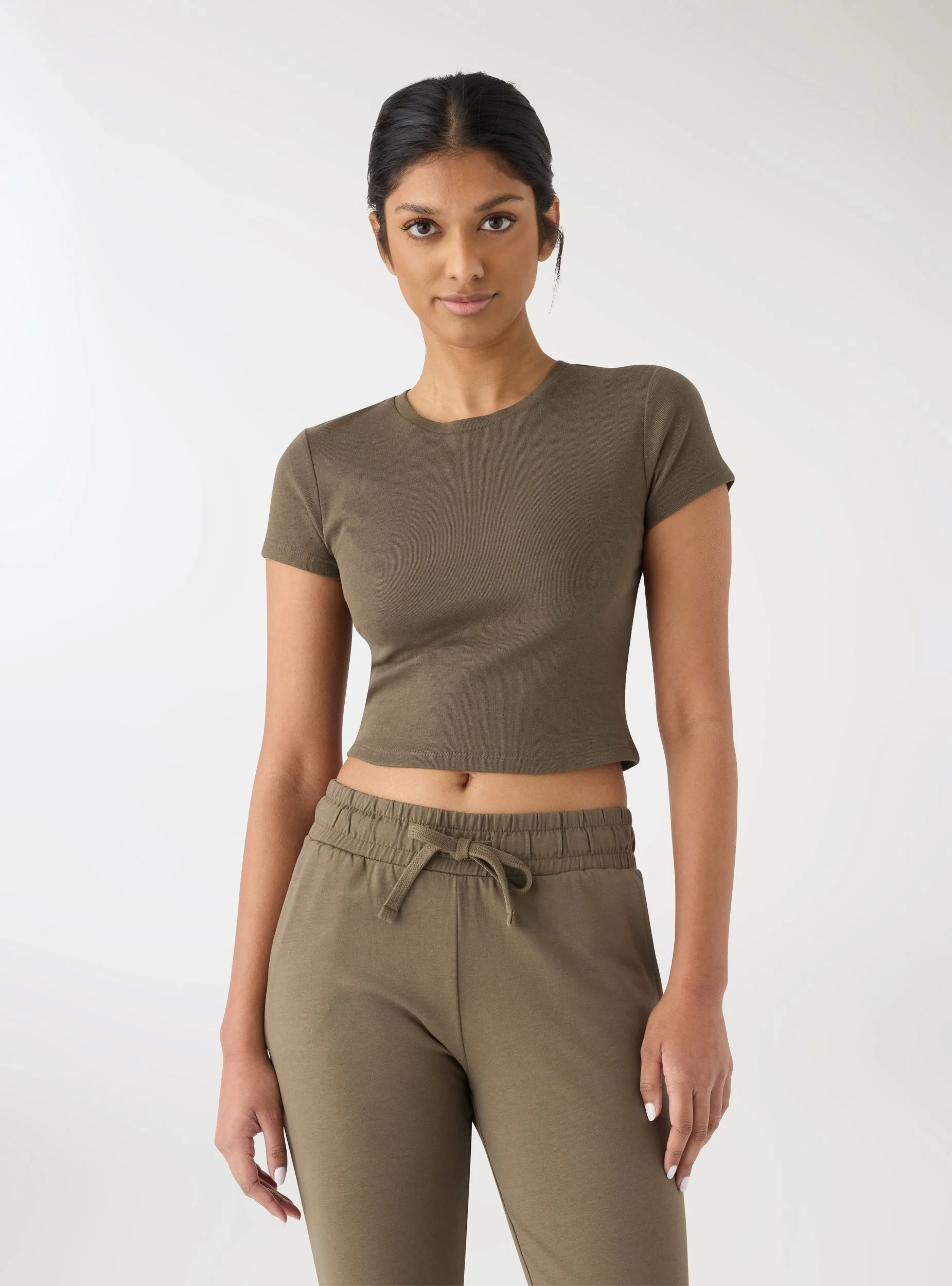 T-shirt crop a tinta unita - Image 8
