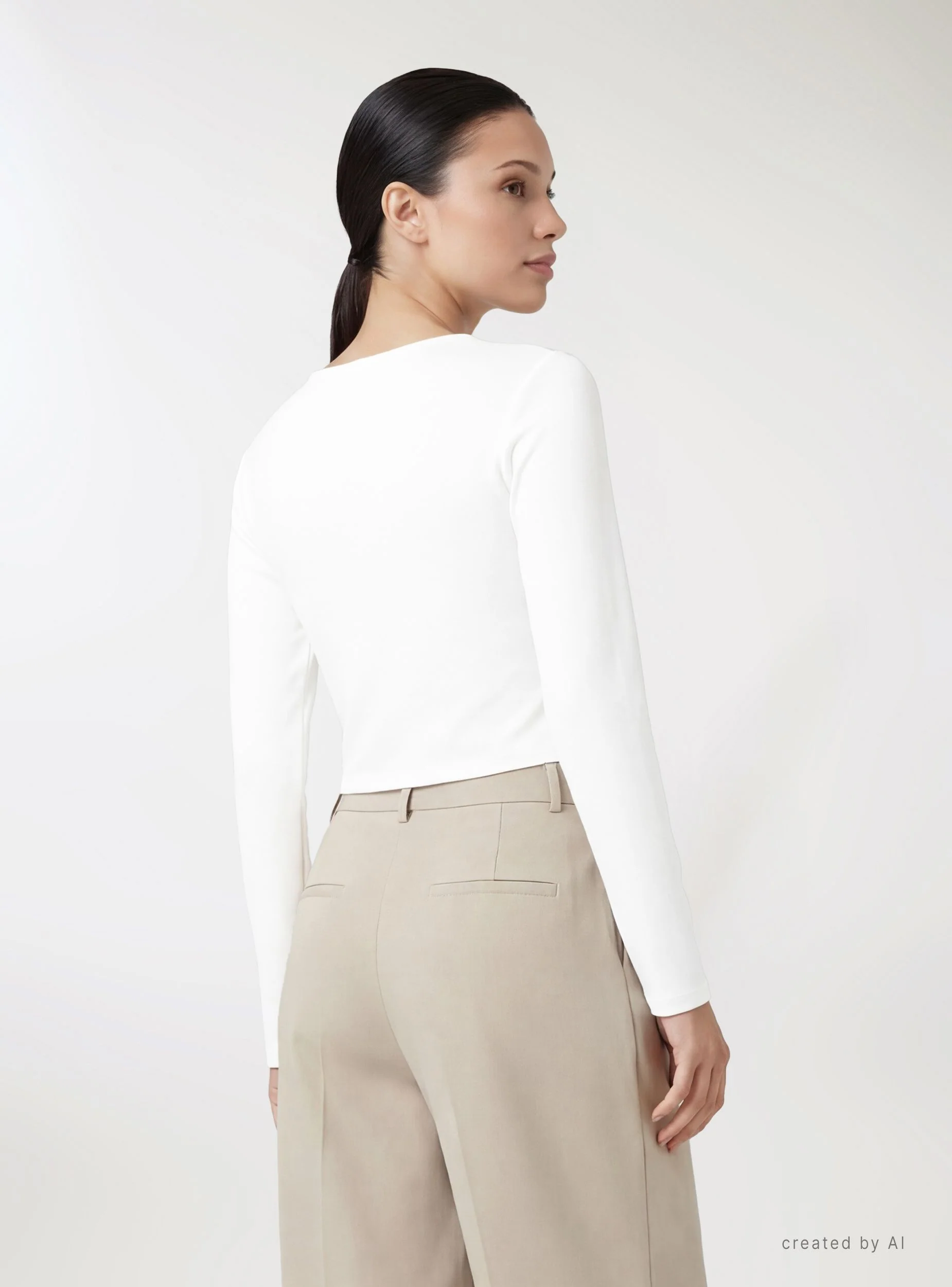 T-shirt crop a tinta unita