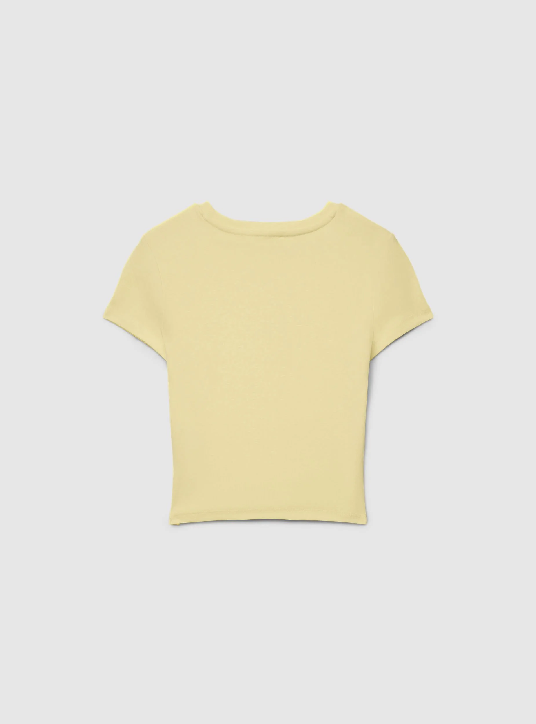 T-shirt crop aderente a tinta unita - Image 6