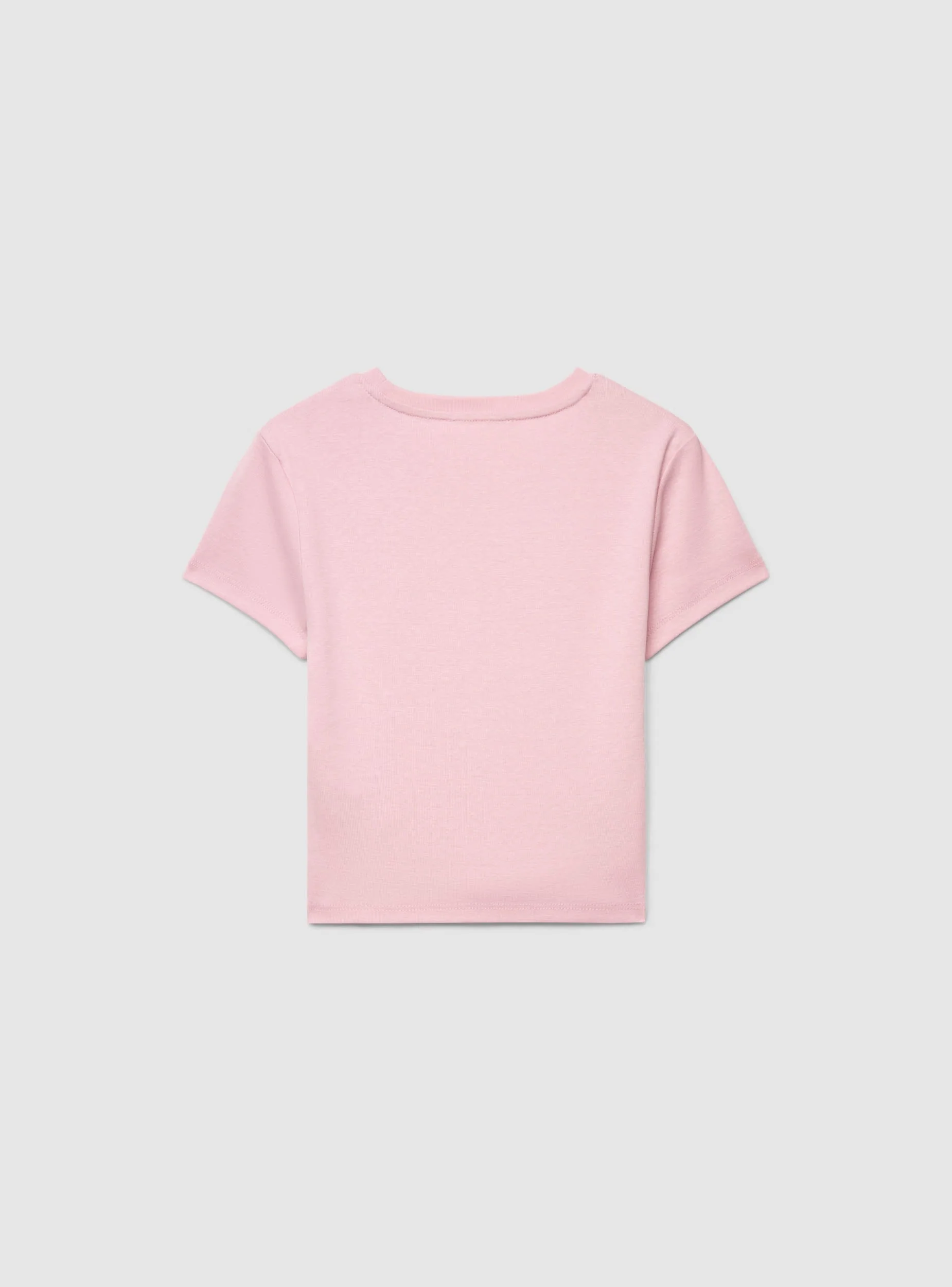 T-shirt crop aderente a tinta unita - Image 6