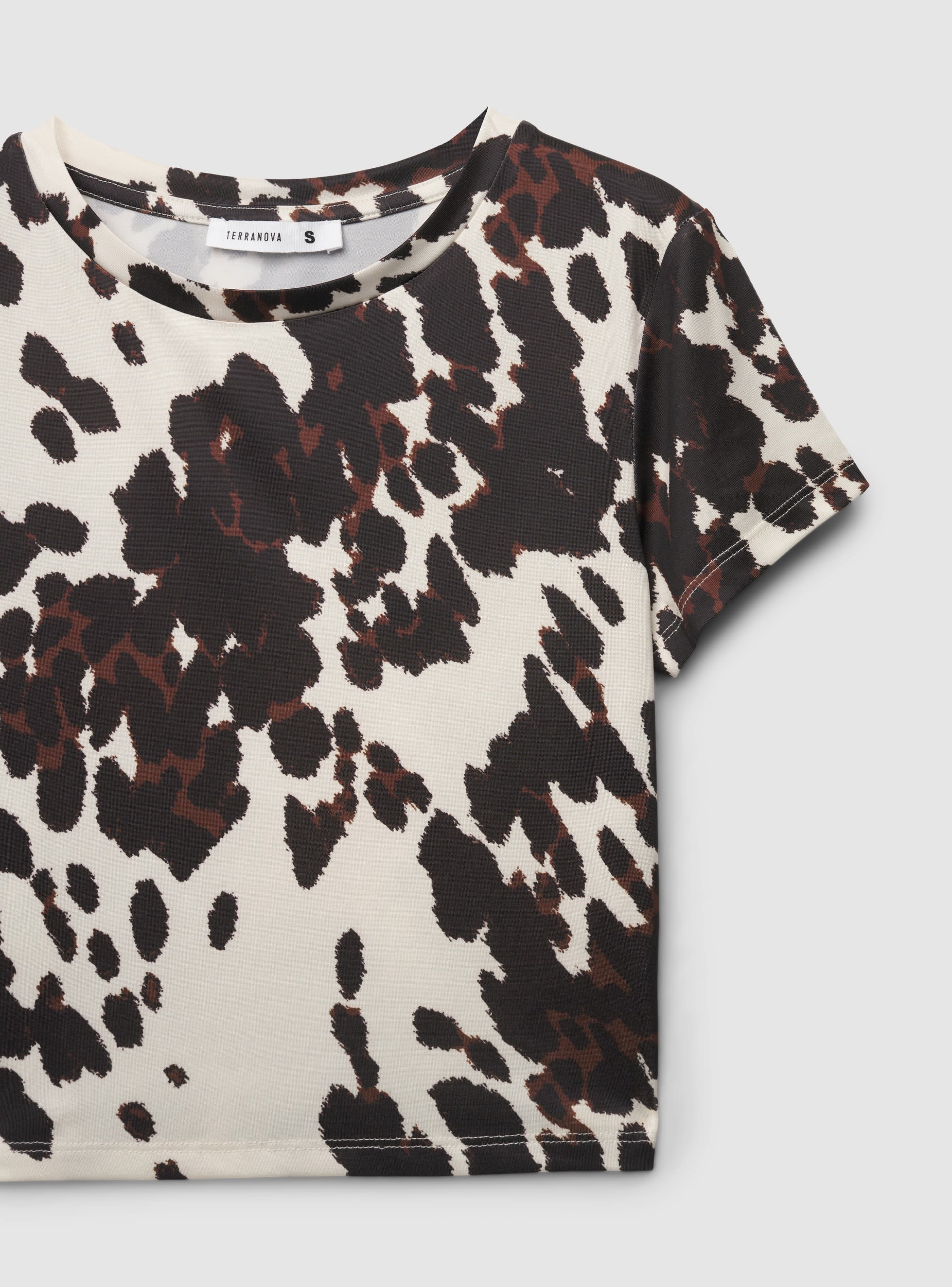 T-shirt crop aderente animalier - Image 5
