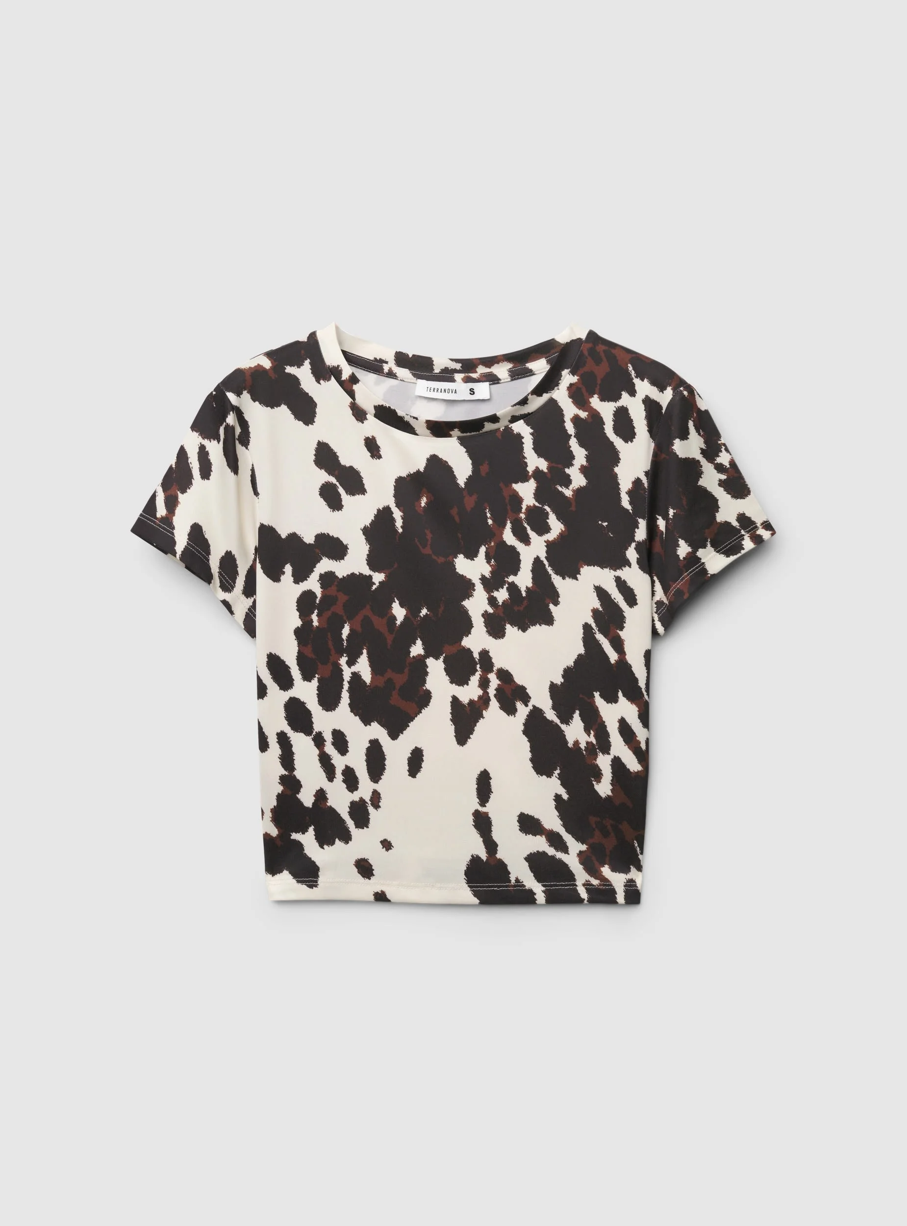 T-shirt crop aderente animalier - Image 7