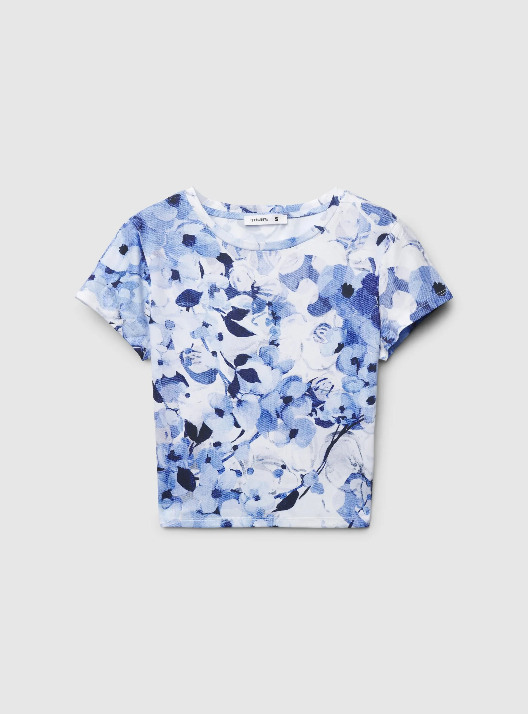 T-shirt crop aderente floreale - Image 7