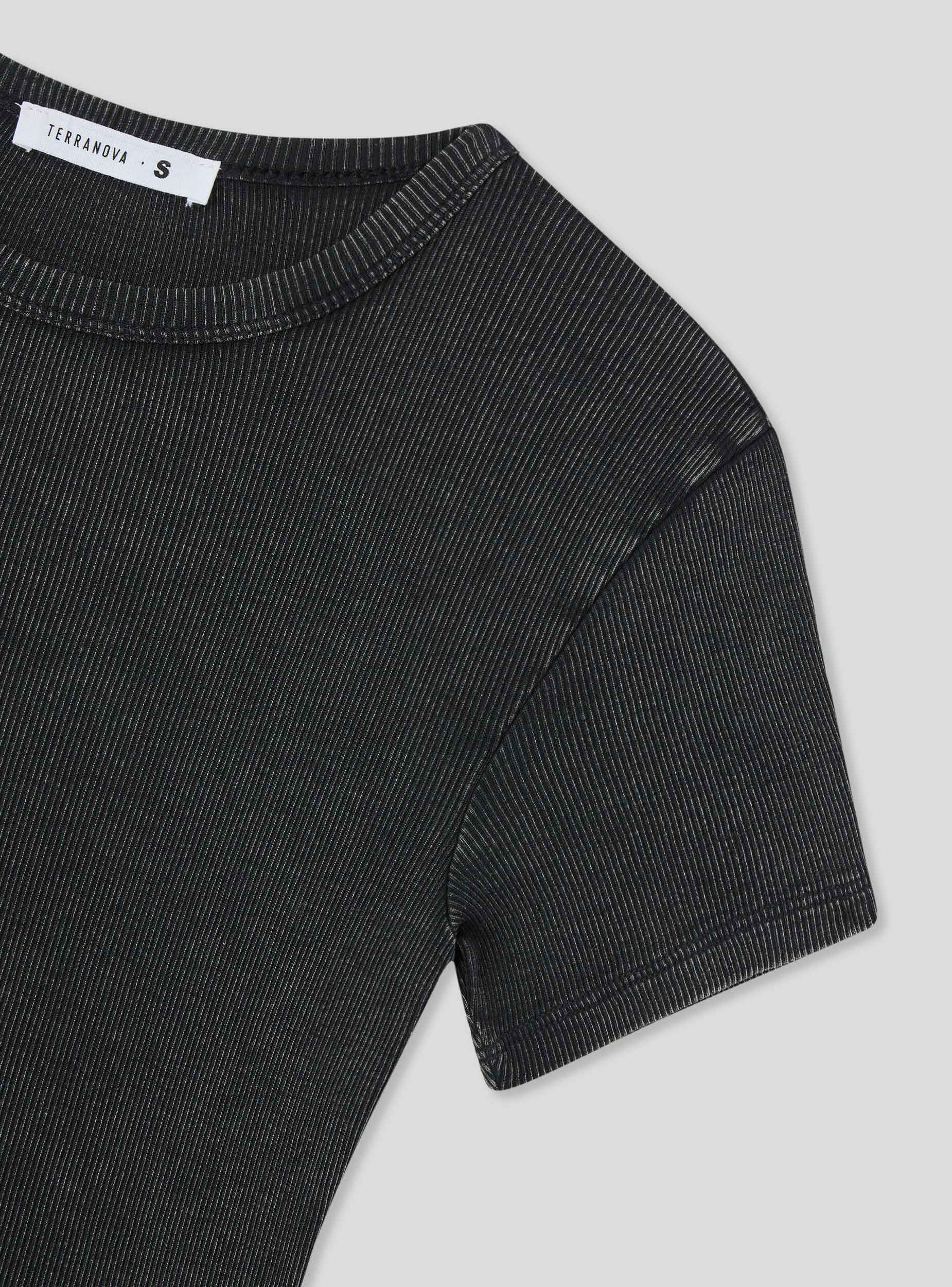 T-shirt crop aderente garment-dyed - Image 5
