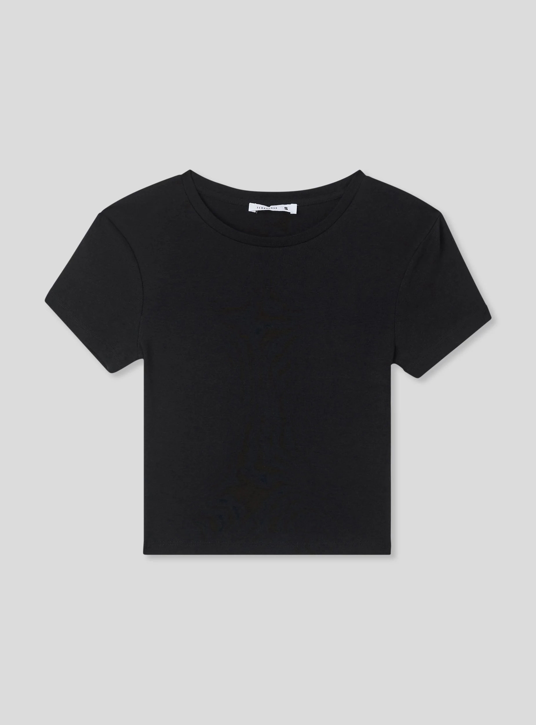 T-shirt crop aderente tinta unita - Image 6