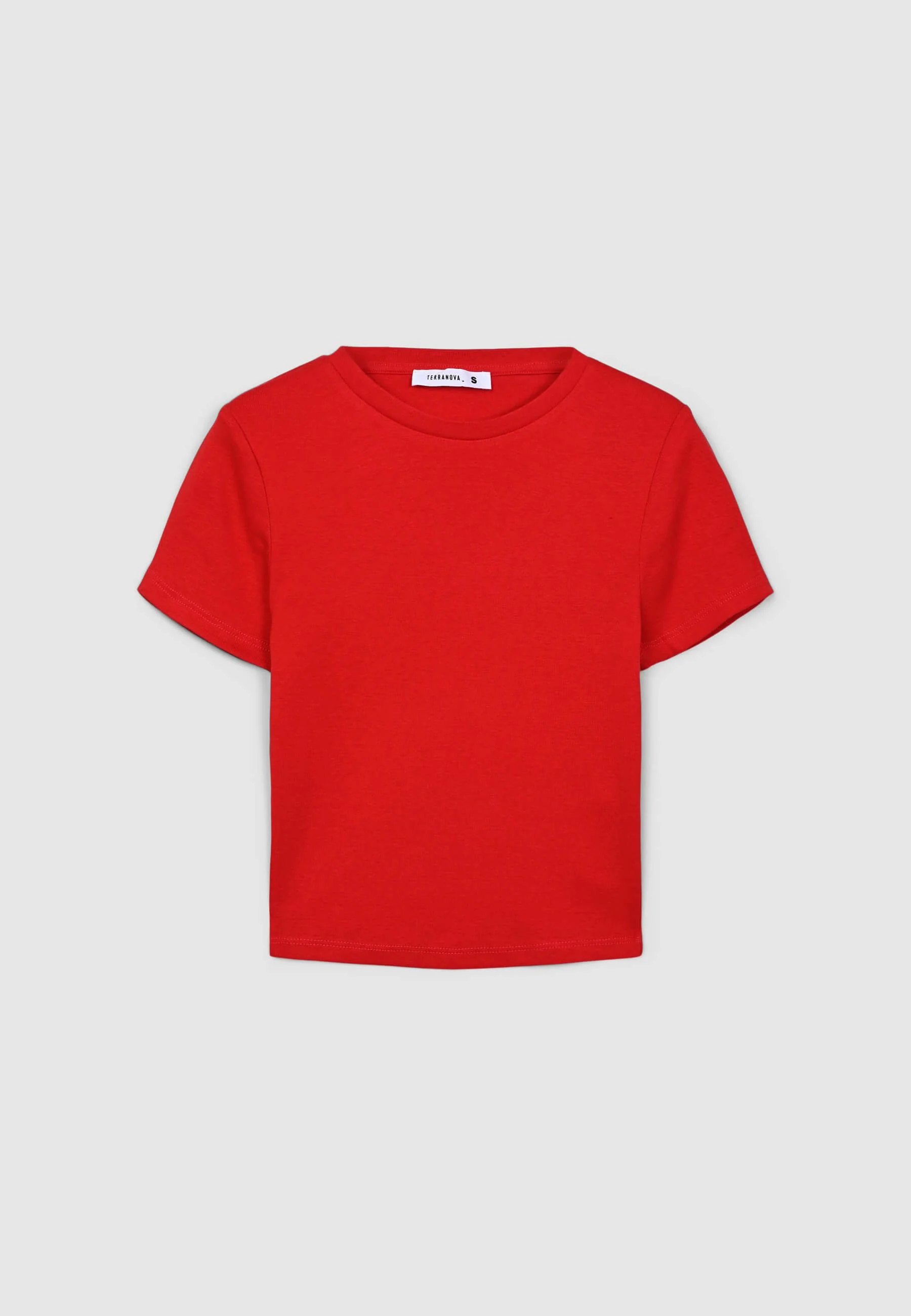 T-shirt crop aderente tinta unita - Image 5
