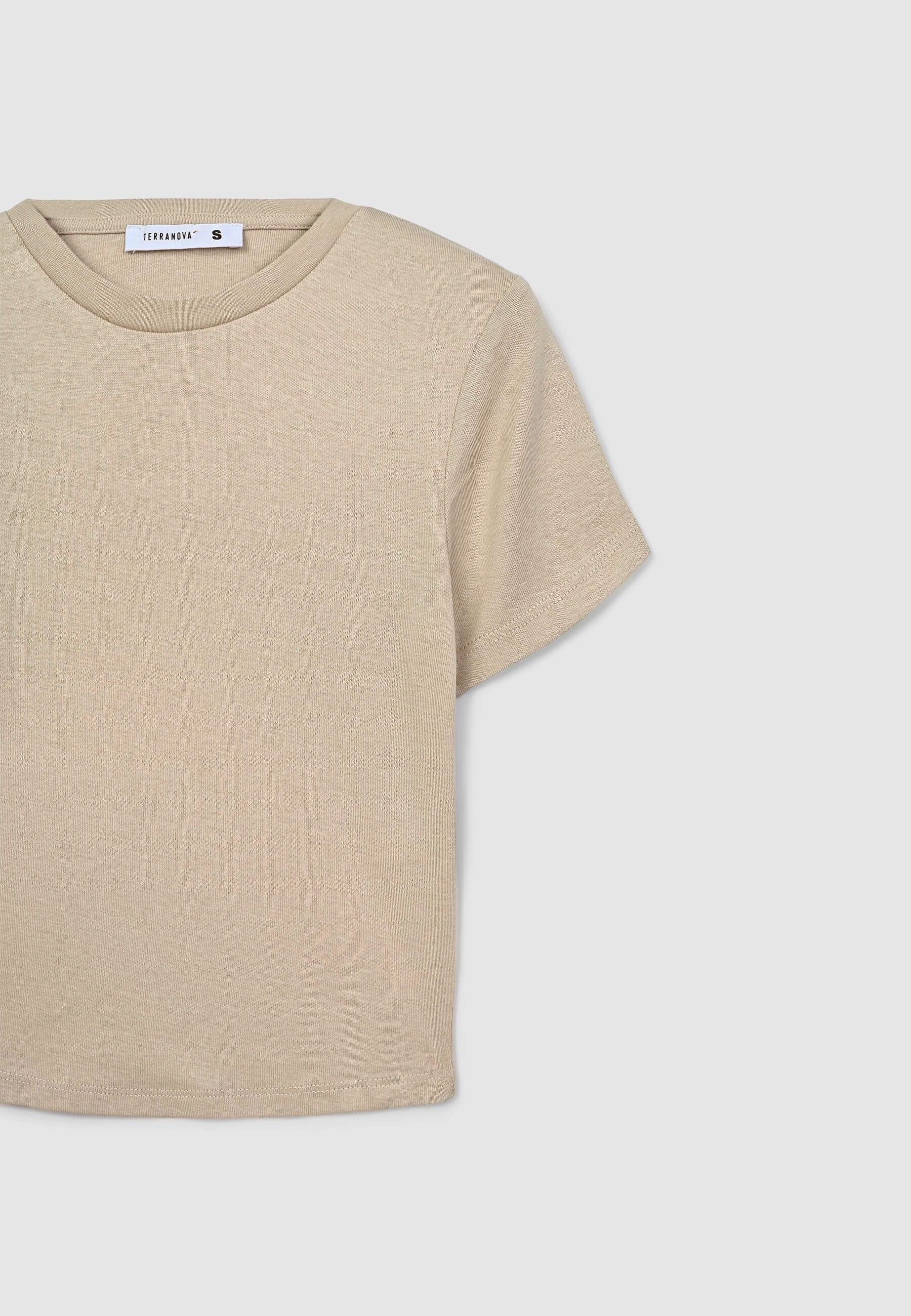 T-shirt crop aderente tinta unita - Image 5
