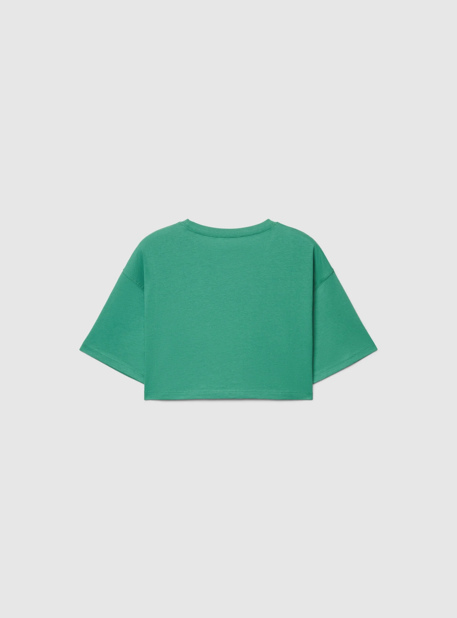 T-shirt crop ampia a tinta unita - Image 6