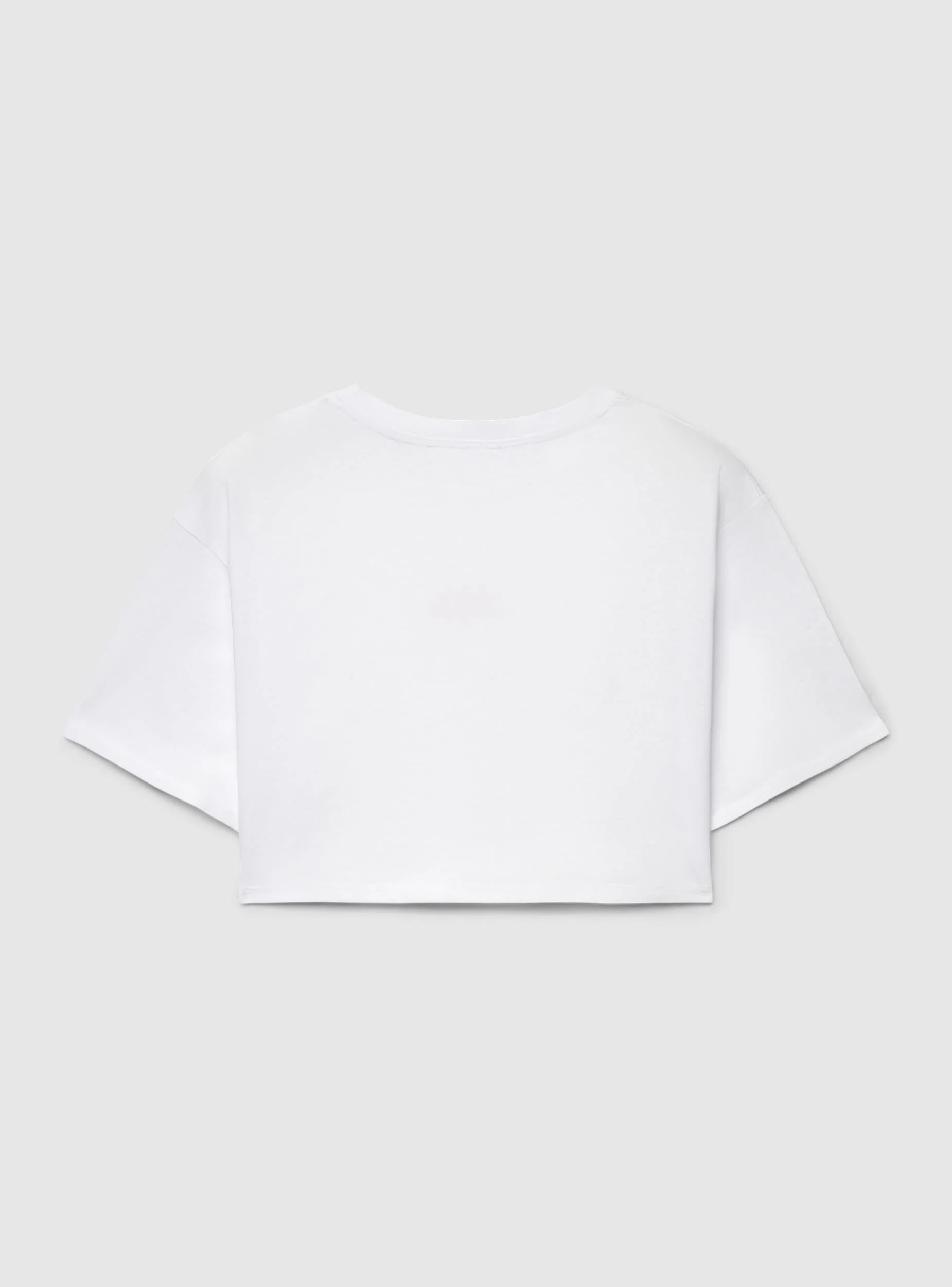 T-shirt crop ampia con scritta - Image 5