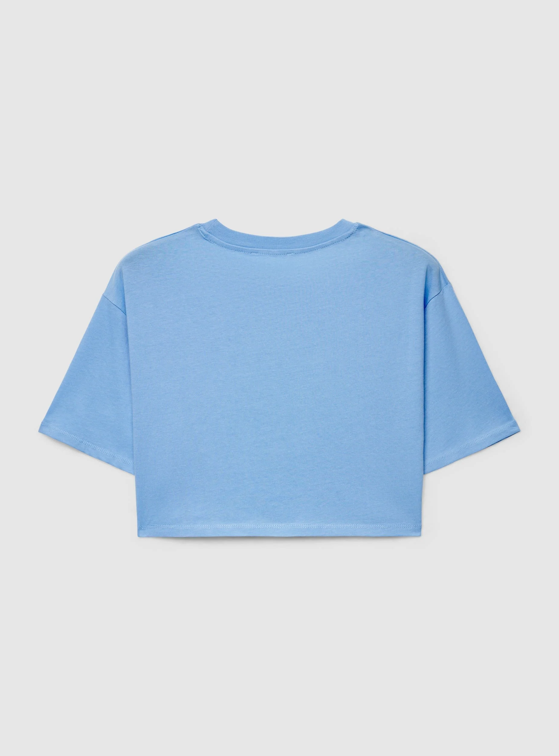 T-shirt crop ampia con scritta - Image 6