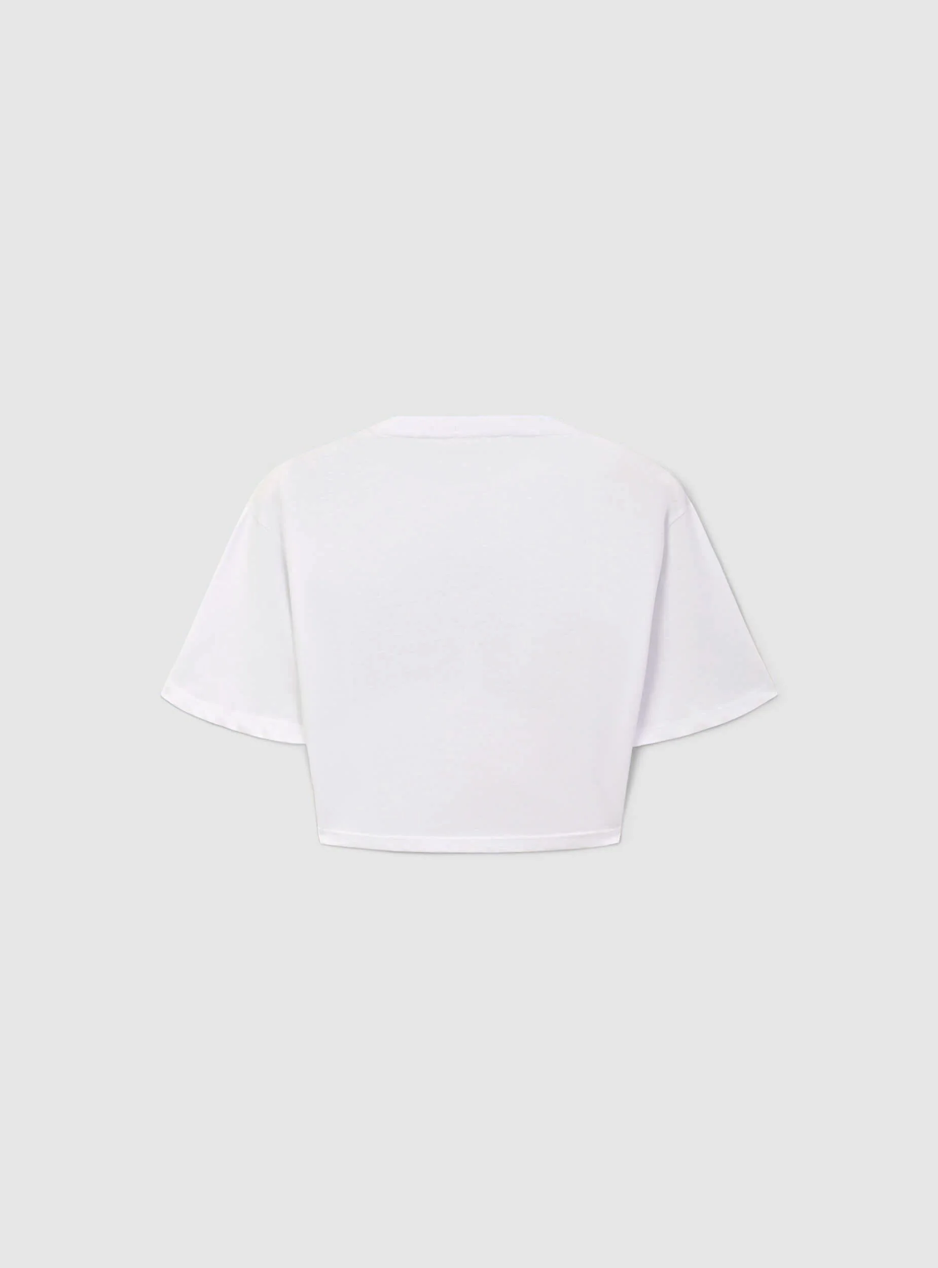 T-shirt crop ampia con stampa college - Image 4