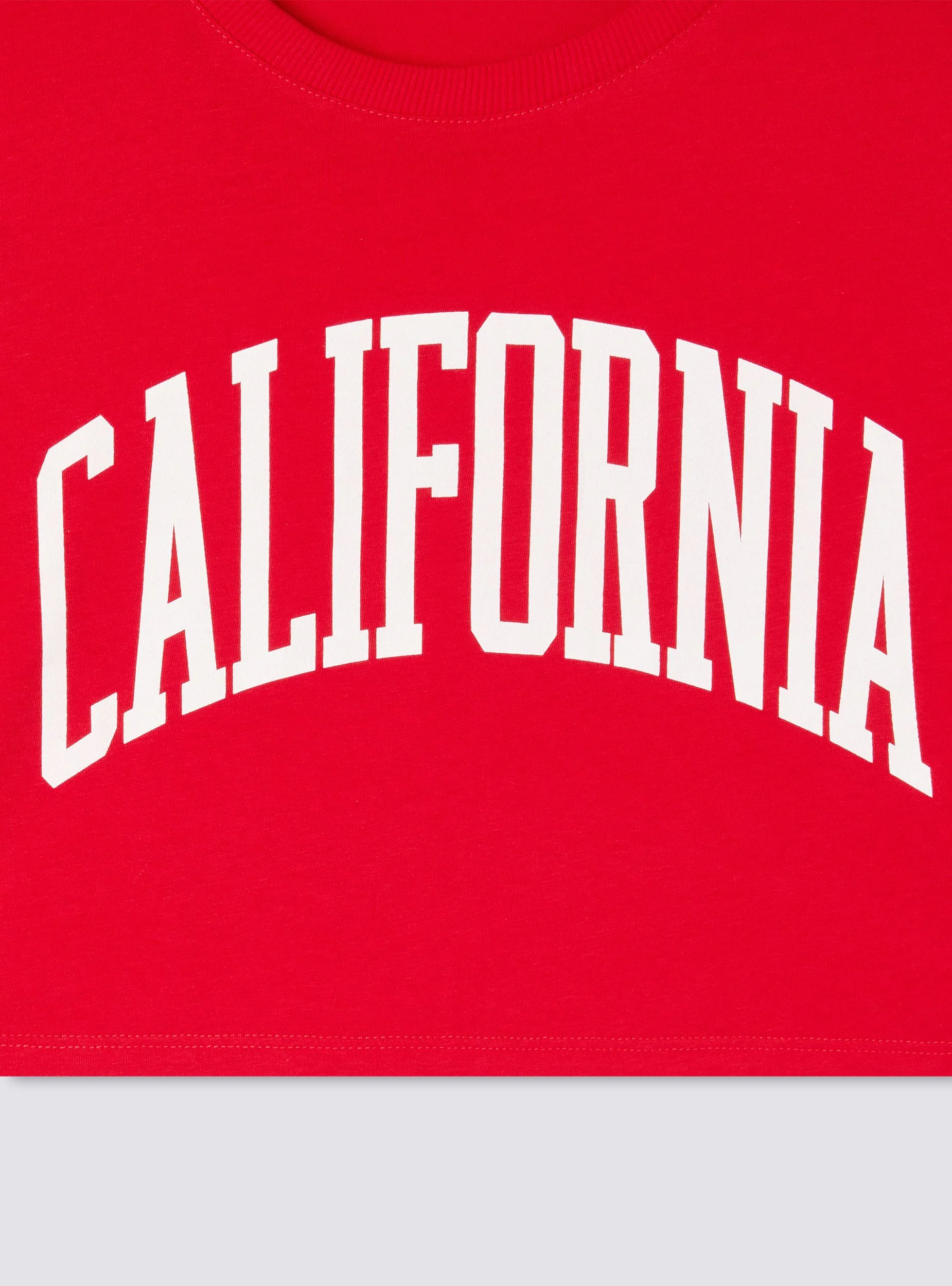 T-shirt crop ampia con stampa college - Image 6