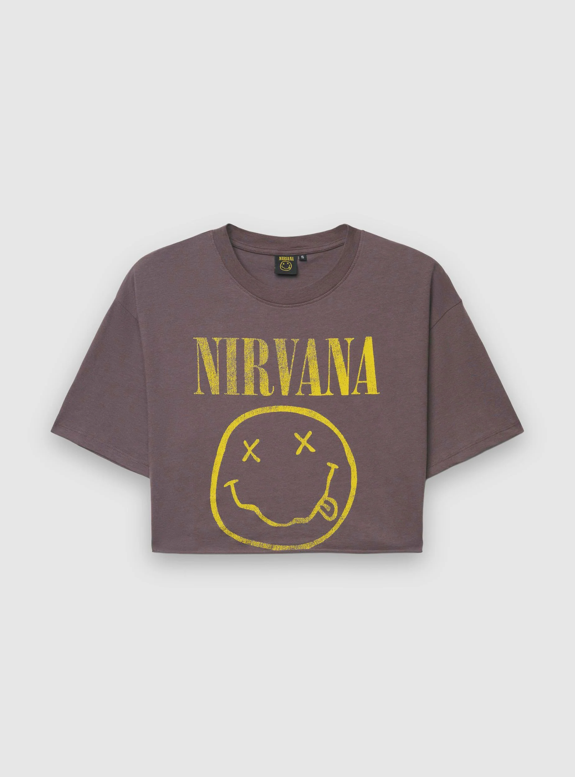 T-shirt crop ampia con stampa Nirvana® - Image 6