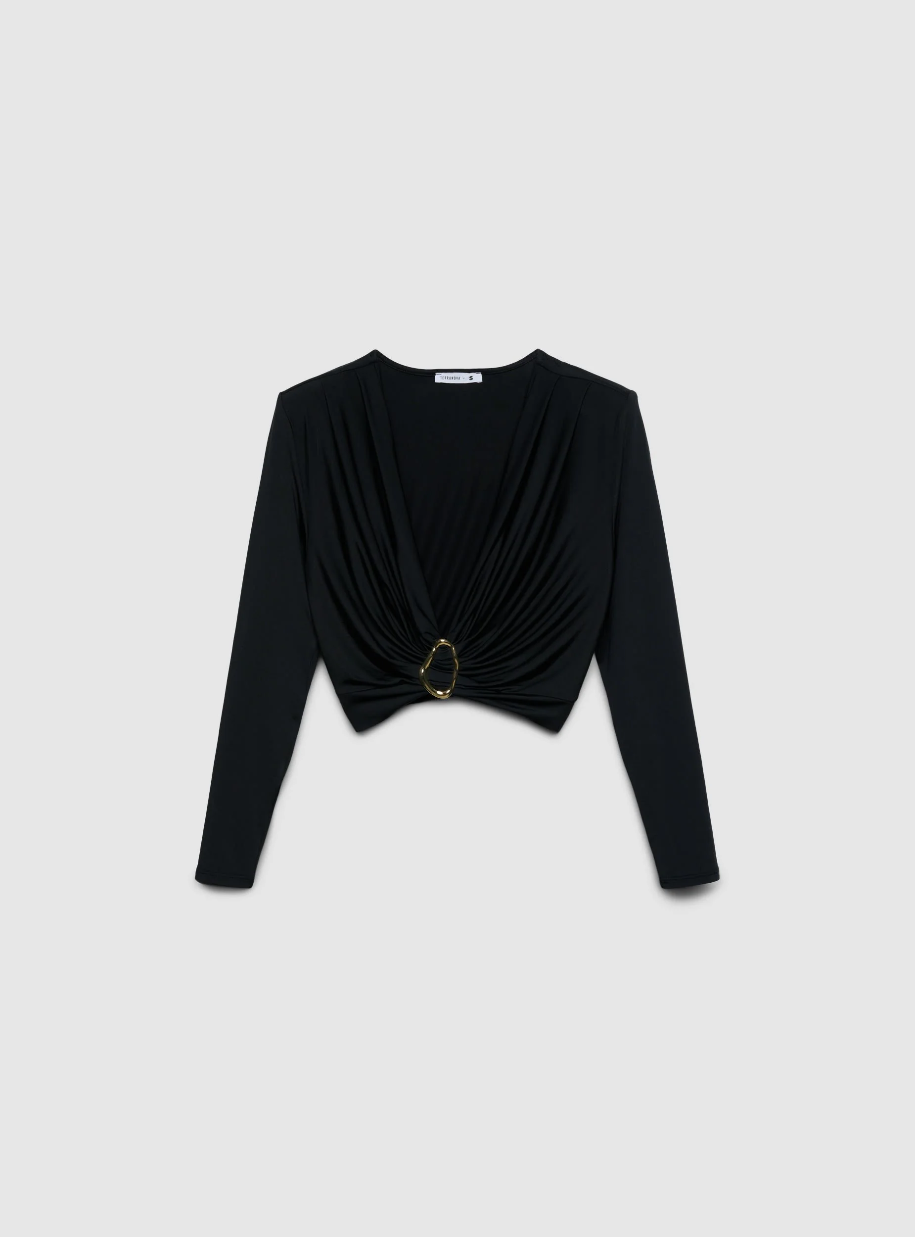 T-shirt crop con anello decorativo - Image 7