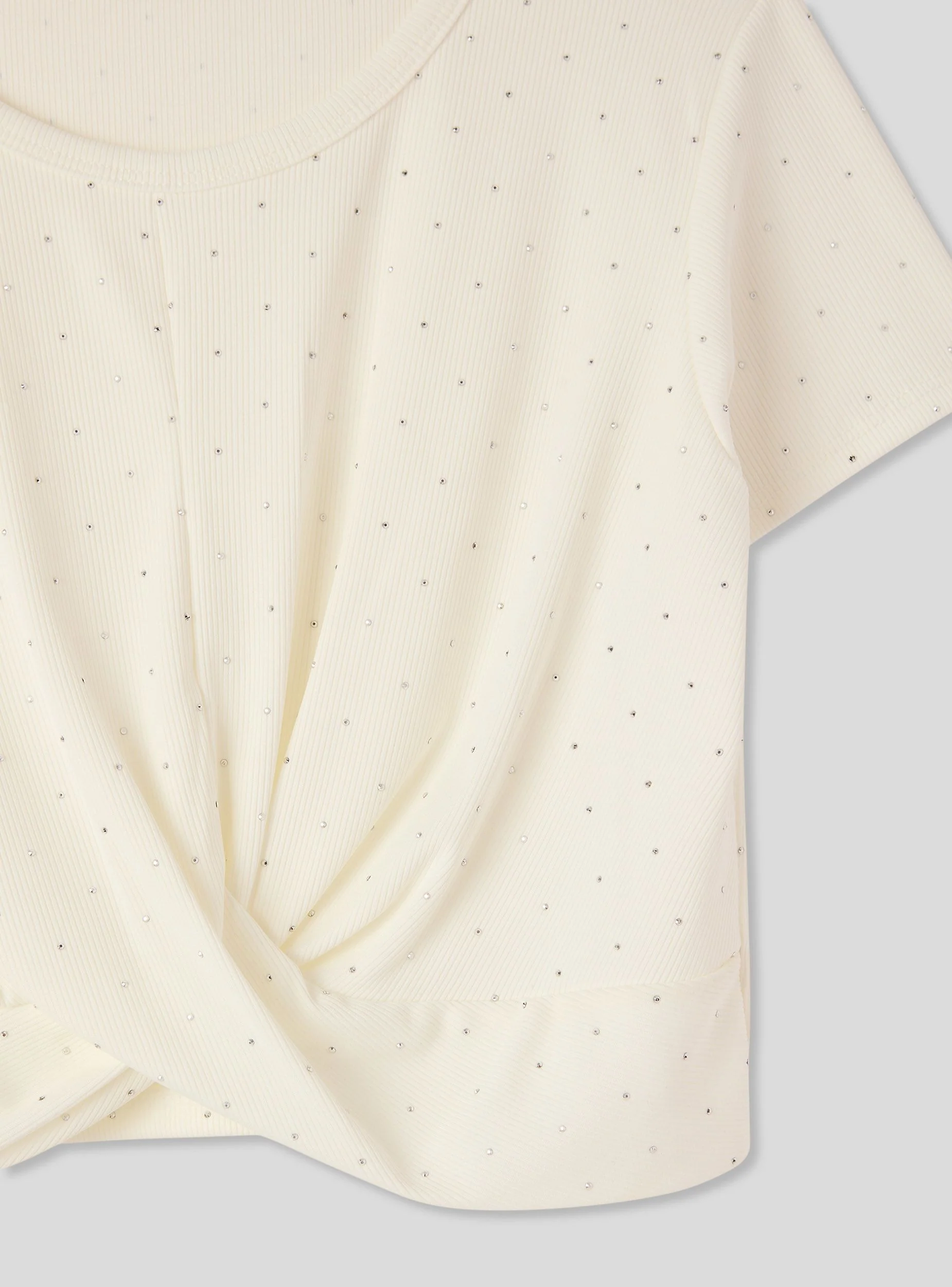 T-shirt crop con applicazioni