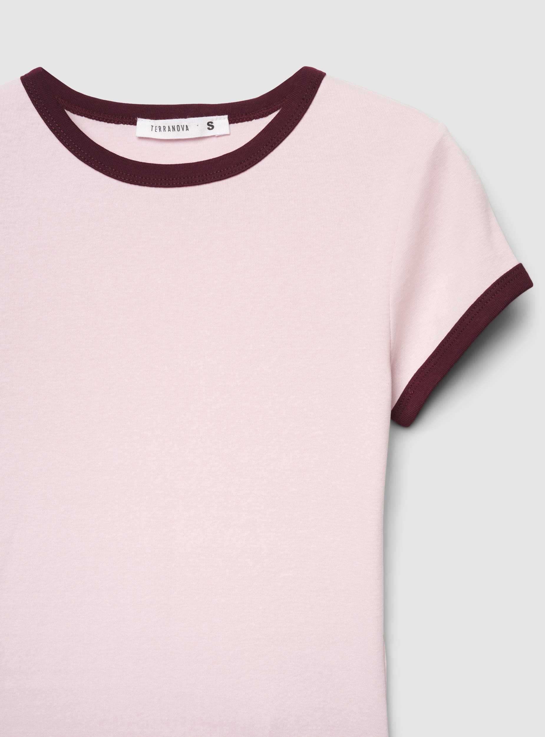 T-shirt crop con bordi a contrasto - Image 6