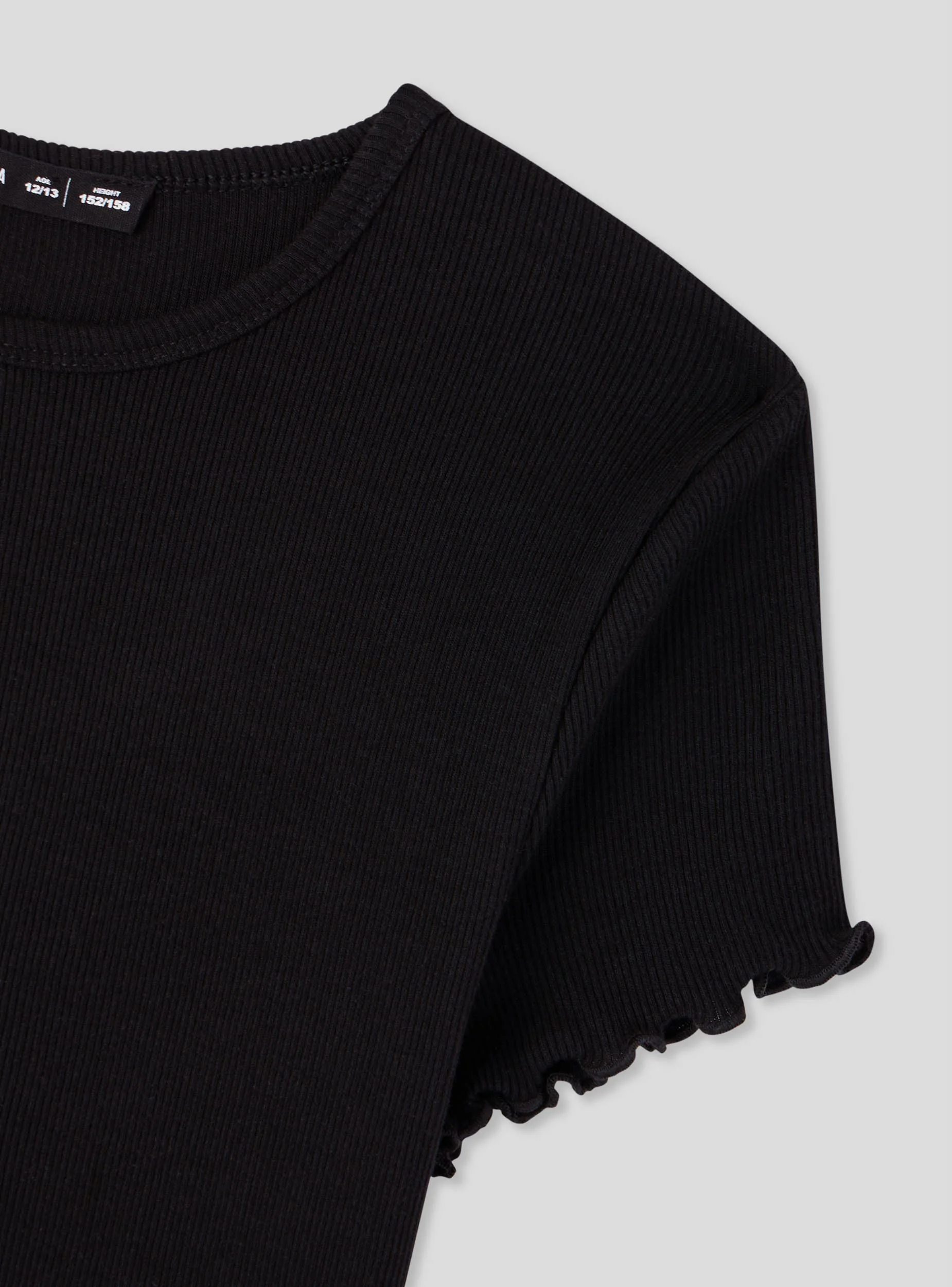 T-shirt crop con bordi ondulati - Image 5