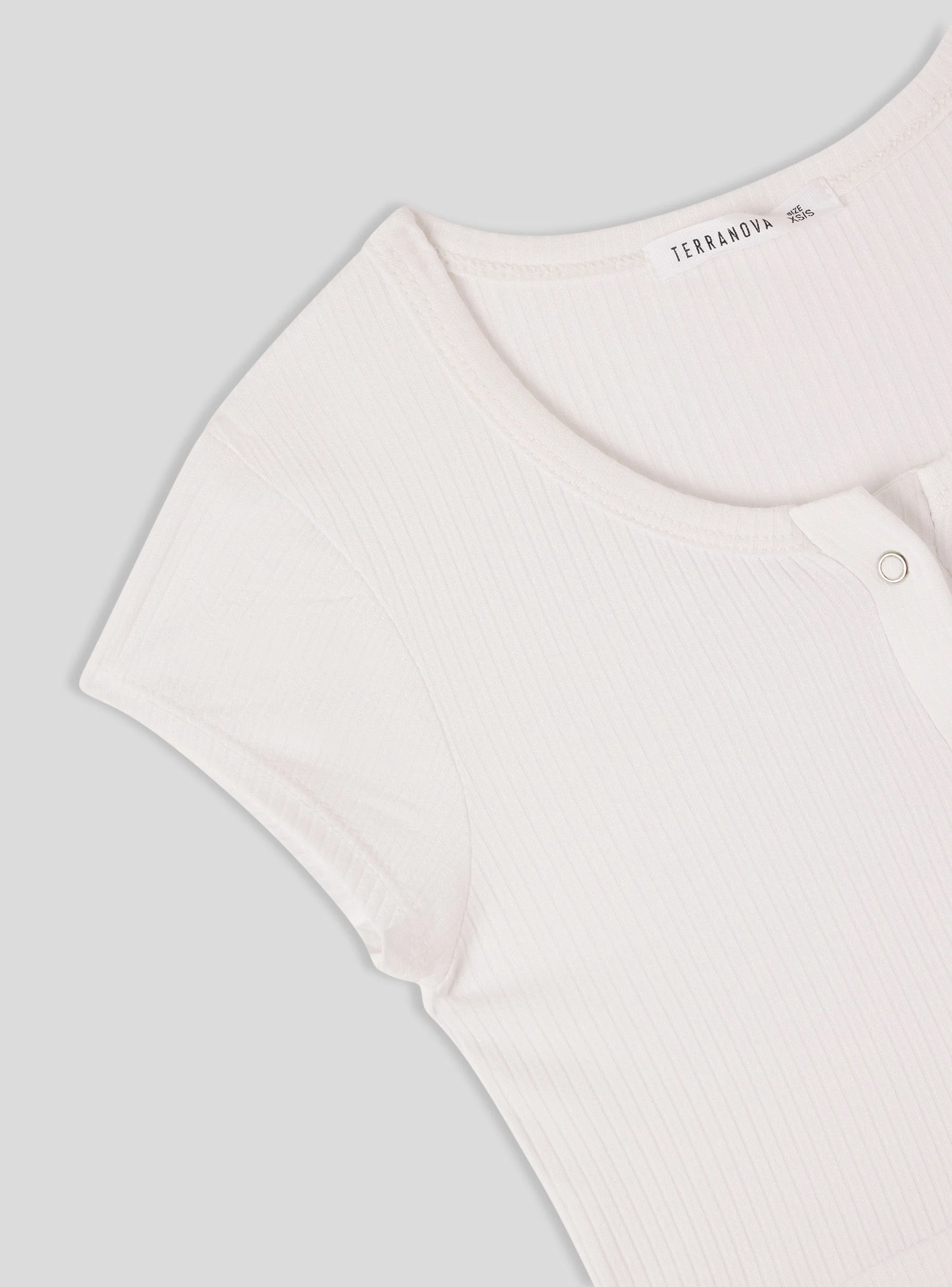 T-shirt crop con bottoni - Image 7