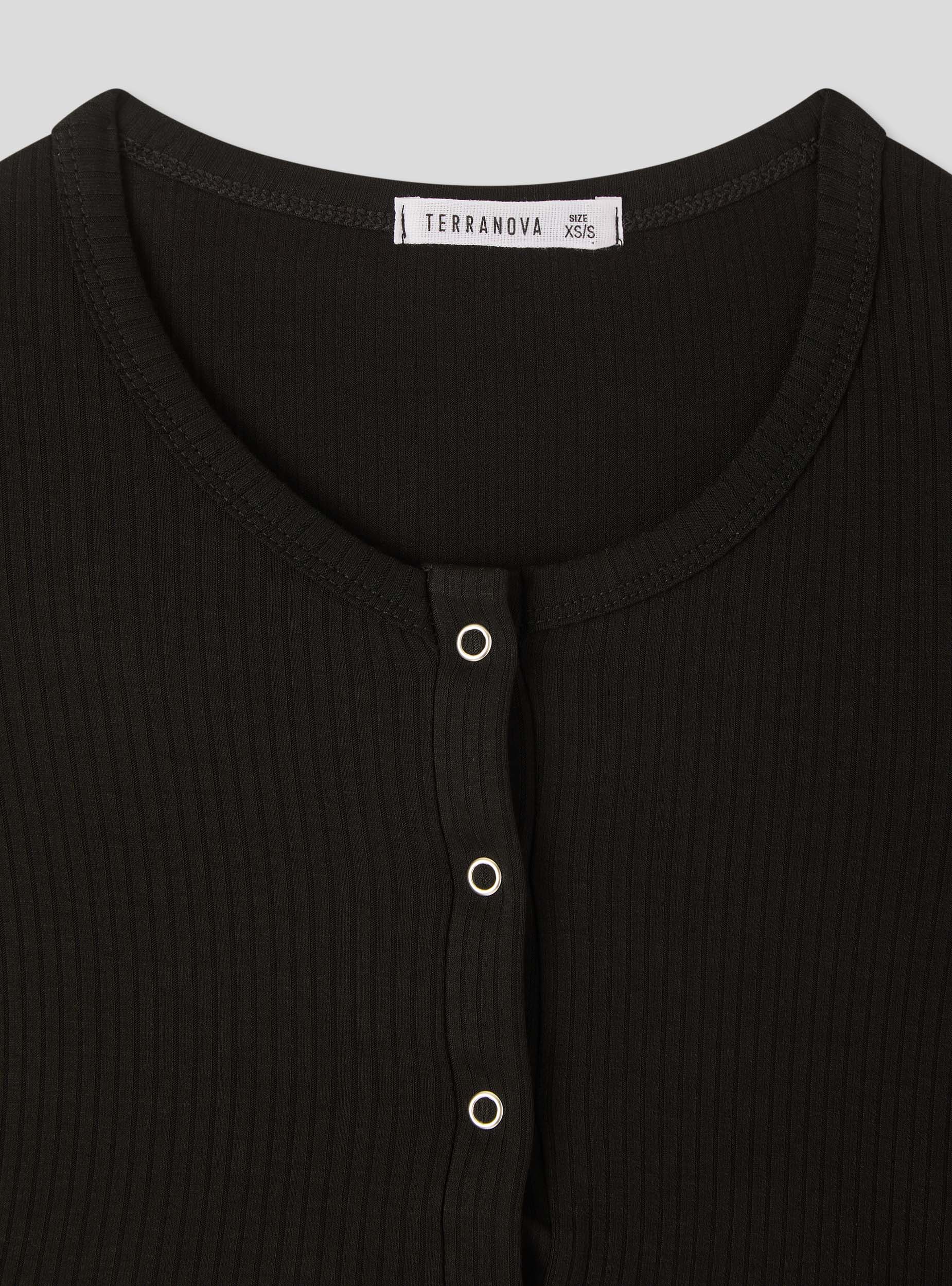 T-shirt crop con bottoni - Image 7