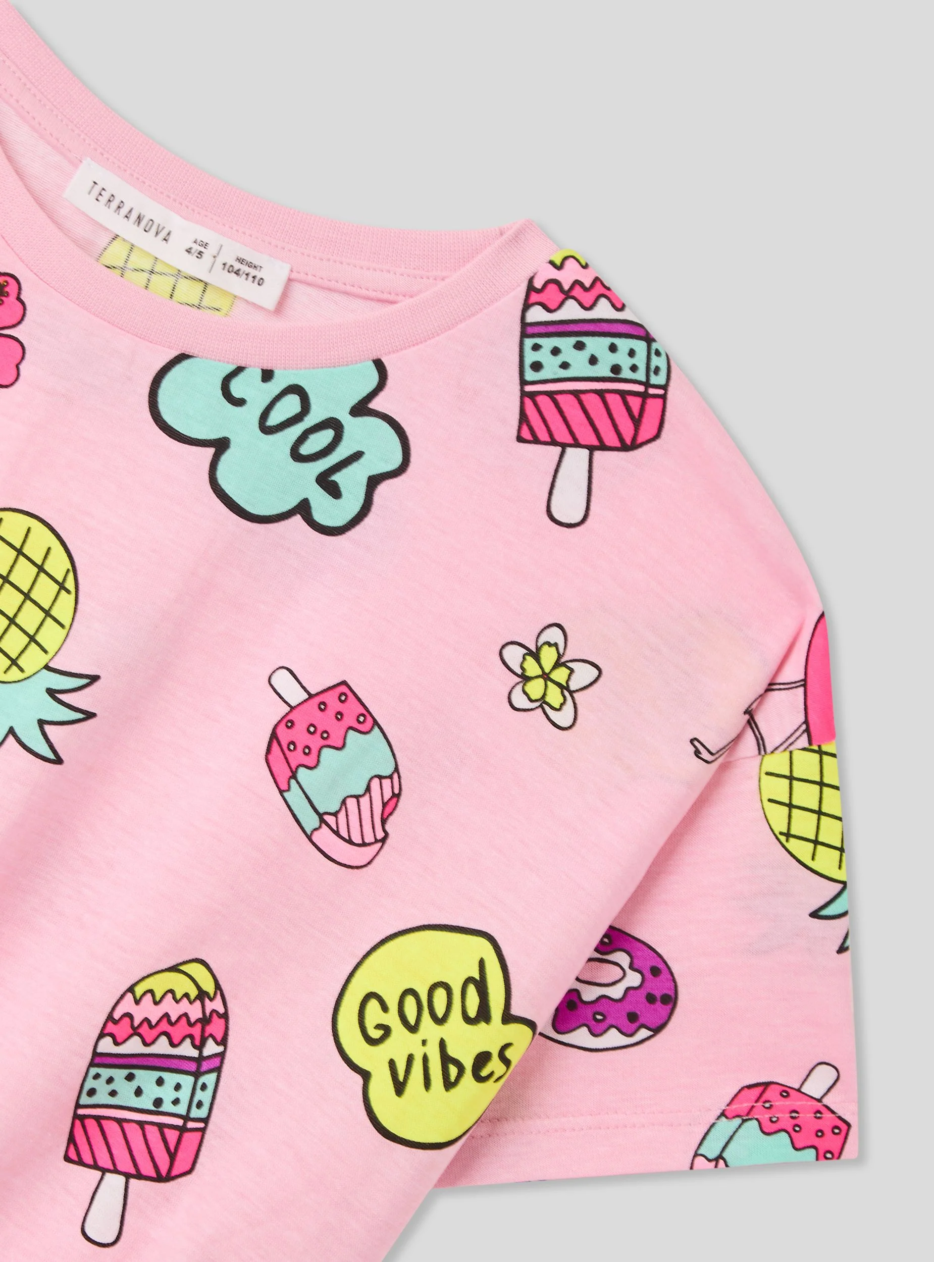 T-shirt crop con cordini e stampe - Image 4