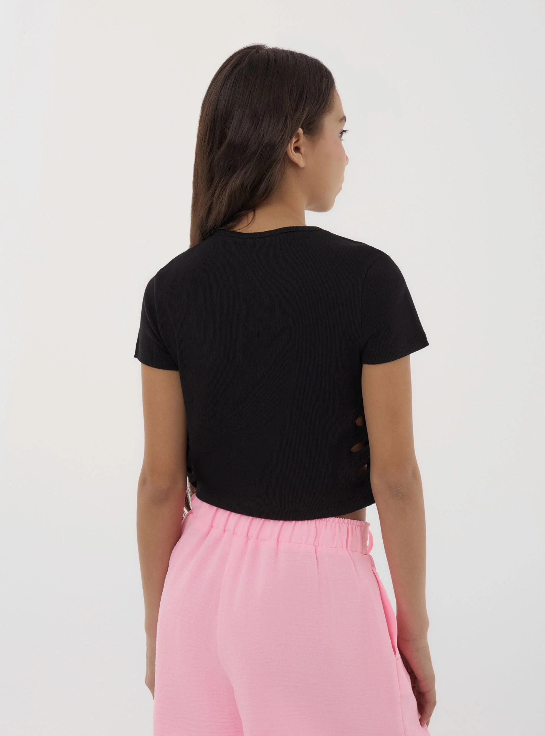T-shirt crop con dettagli cut-out - Image 2
