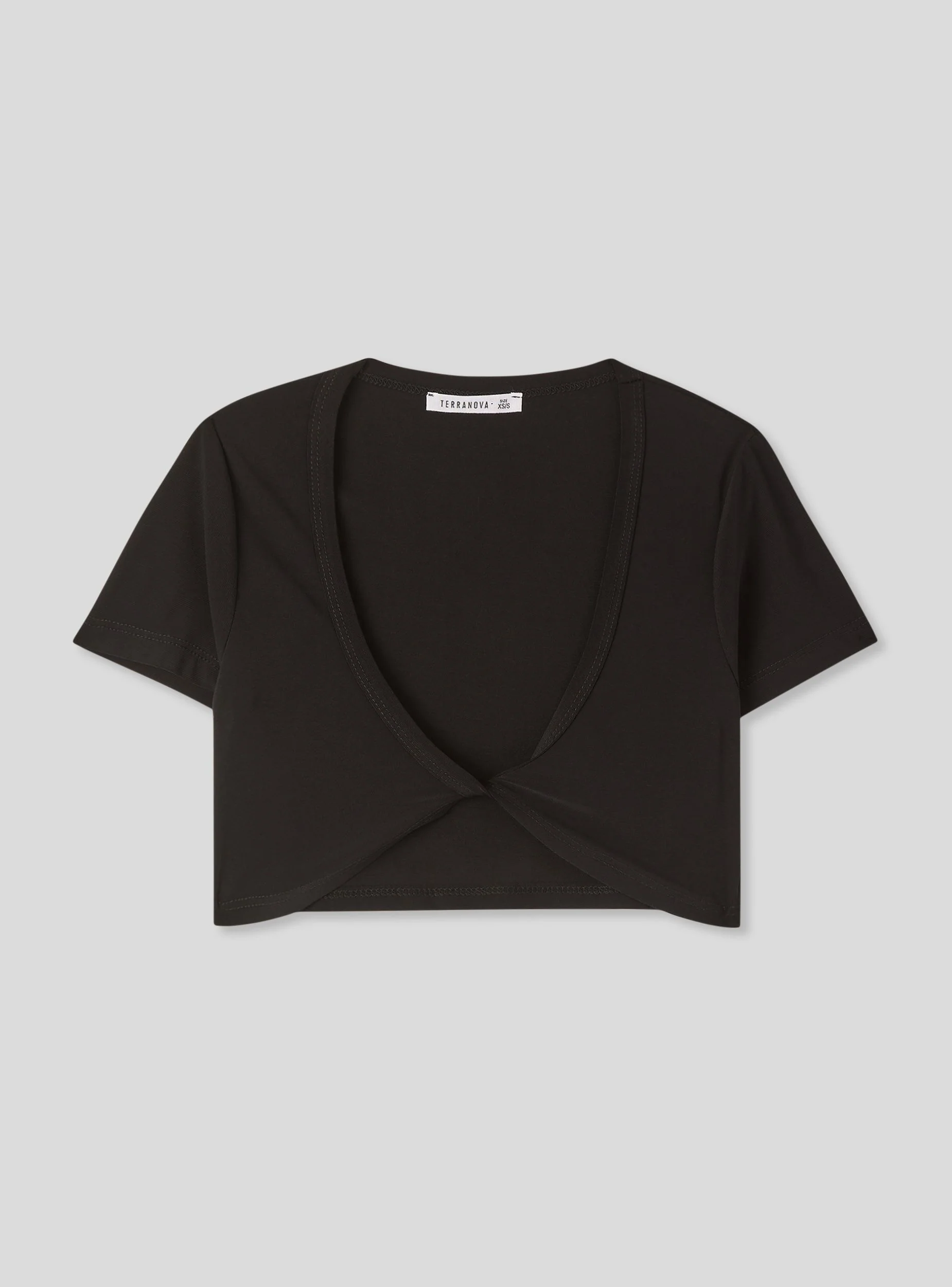 T-shirt crop con incrocio - Image 6