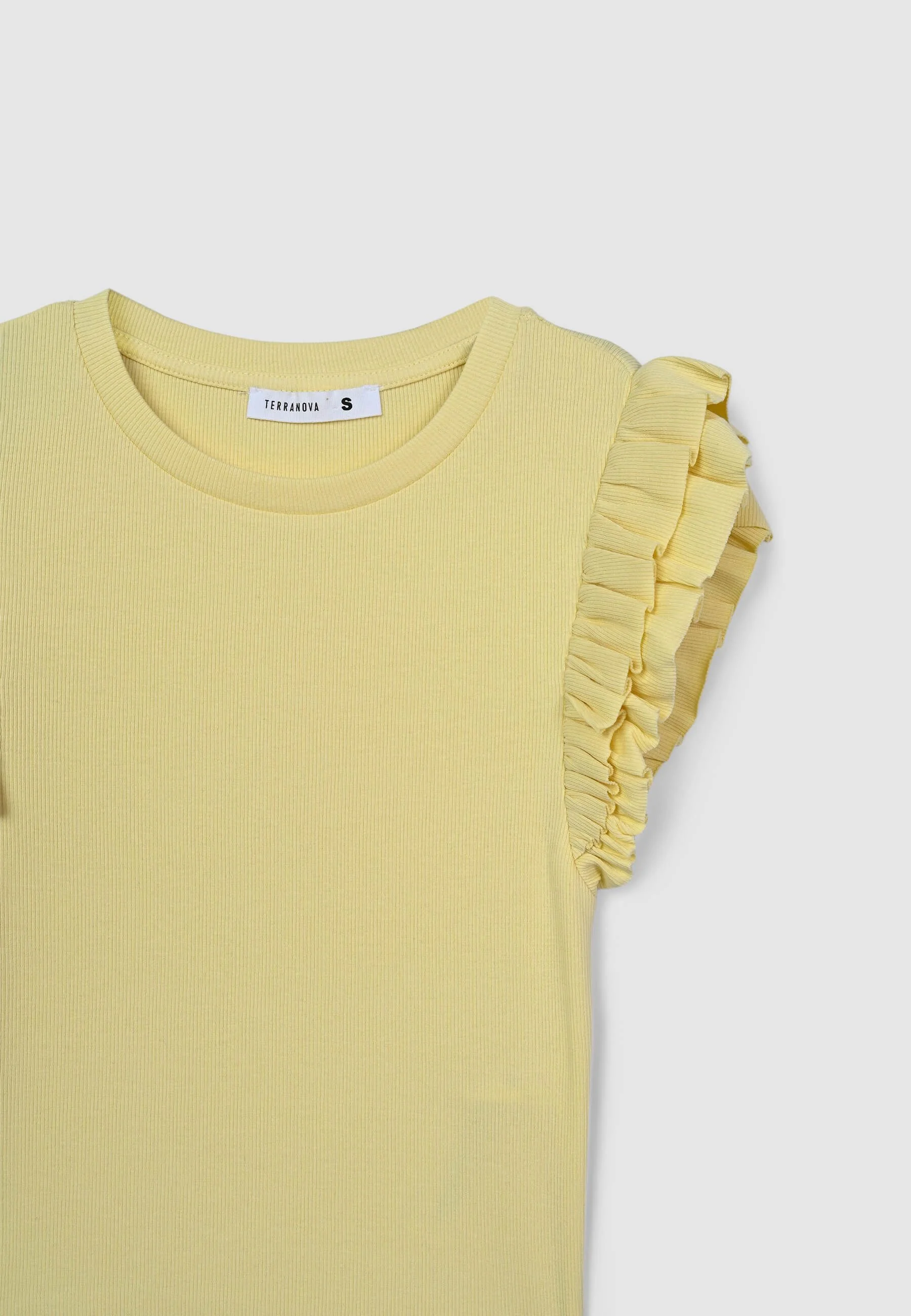 T-shirt crop con maniche a balze - Image 5