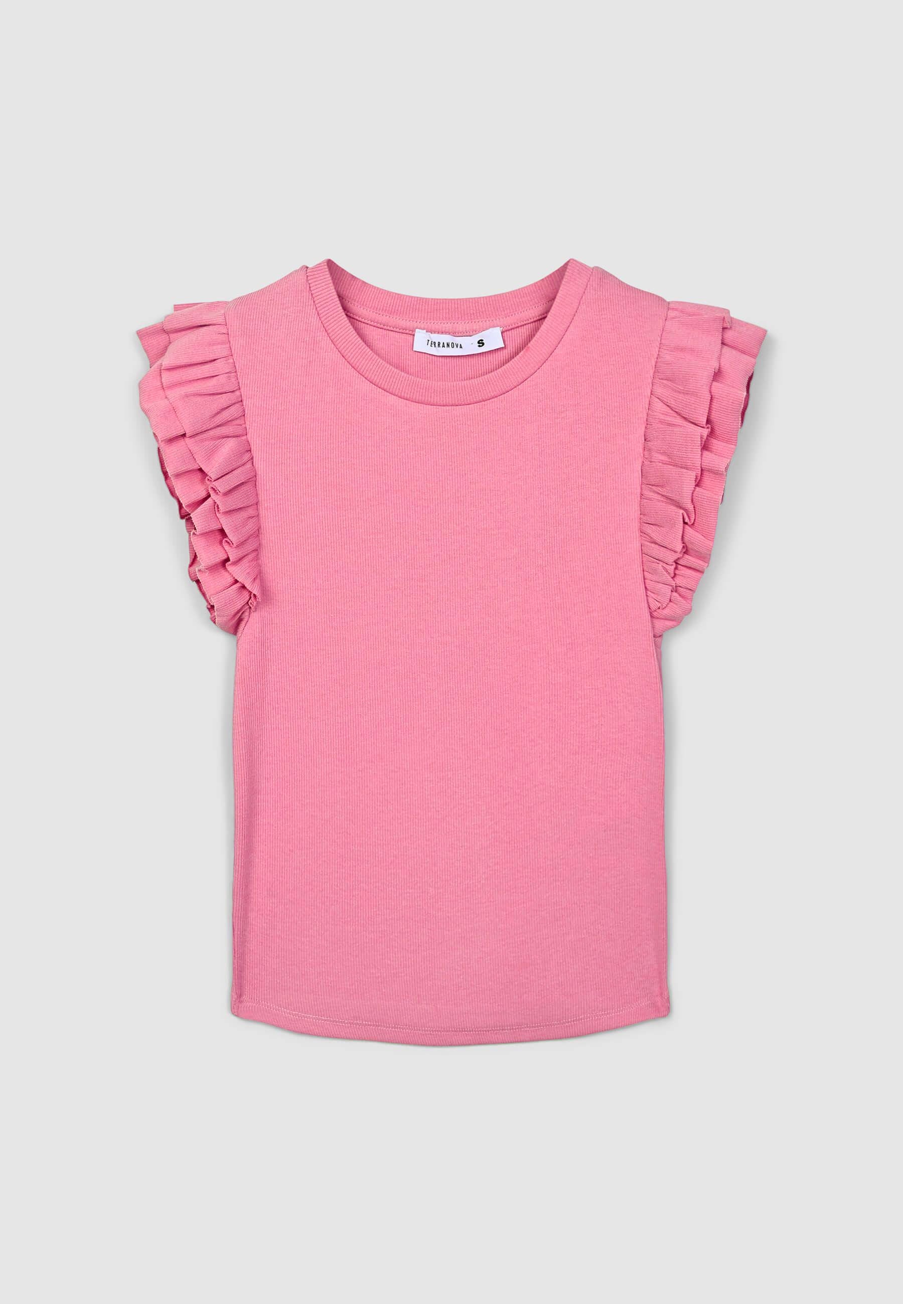 T-shirt crop con maniche a balze - Image 5