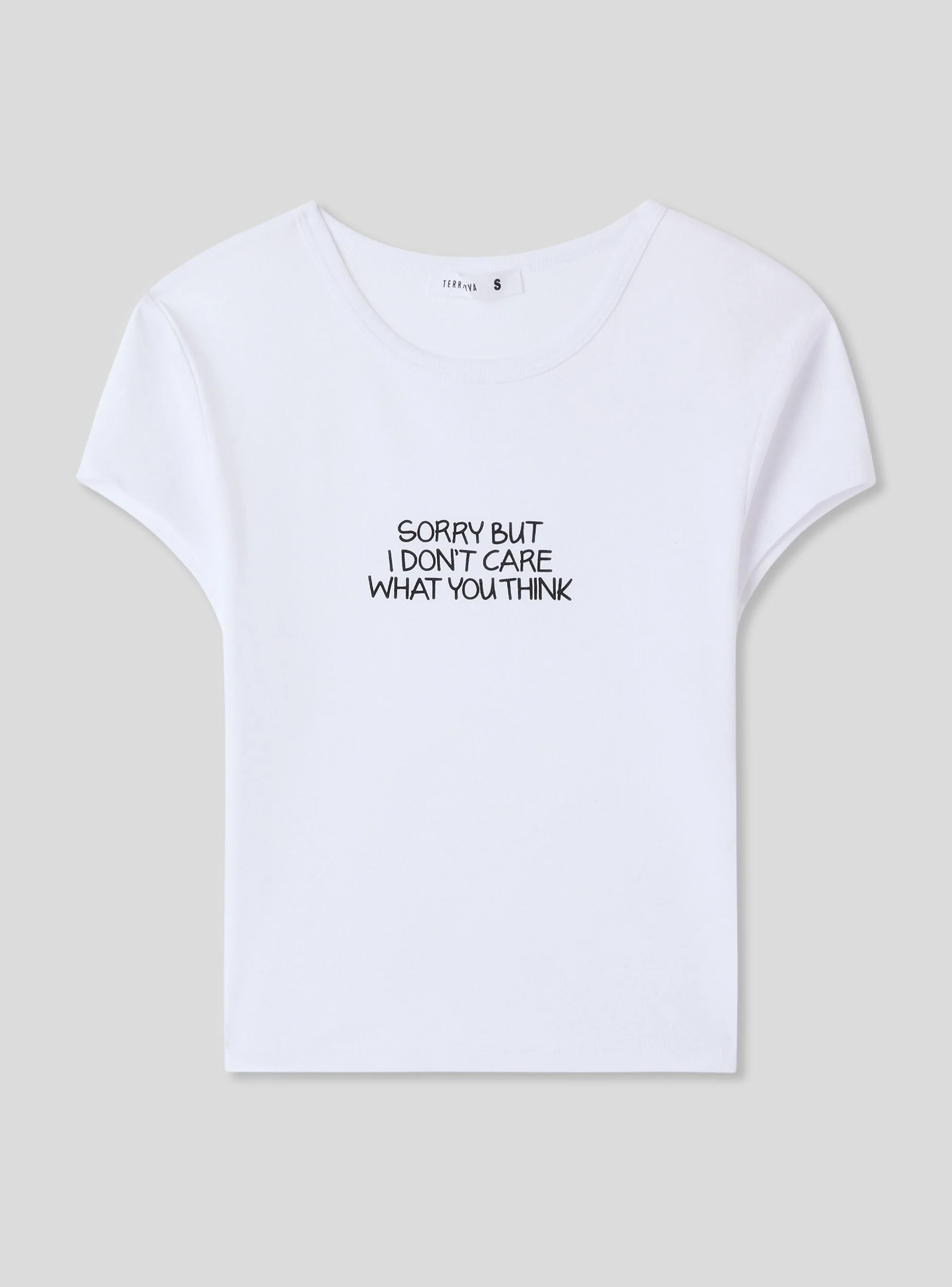 T-shirt crop con scritta divertente - Image 6