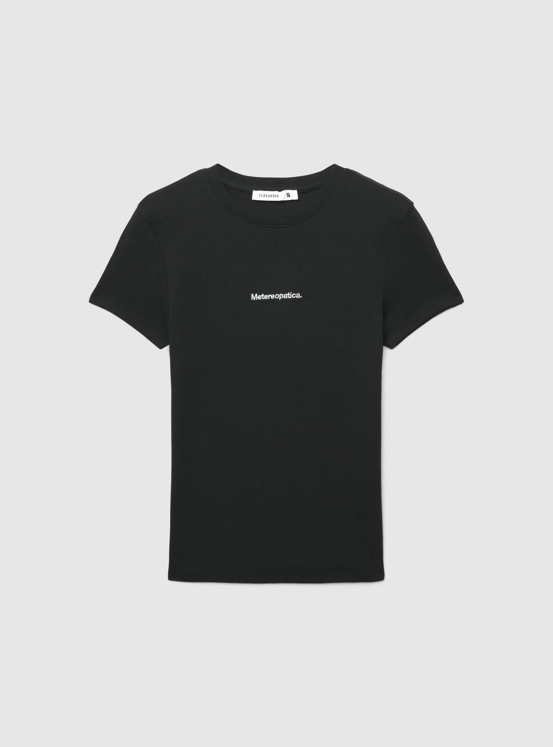 T-shirt crop con scritta ricamo - Image 6