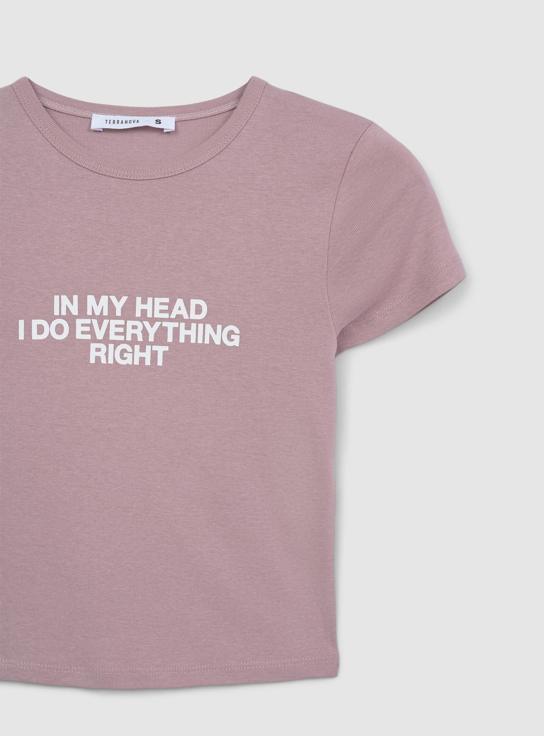 T-shirt crop con scritta simpatica - Image 6