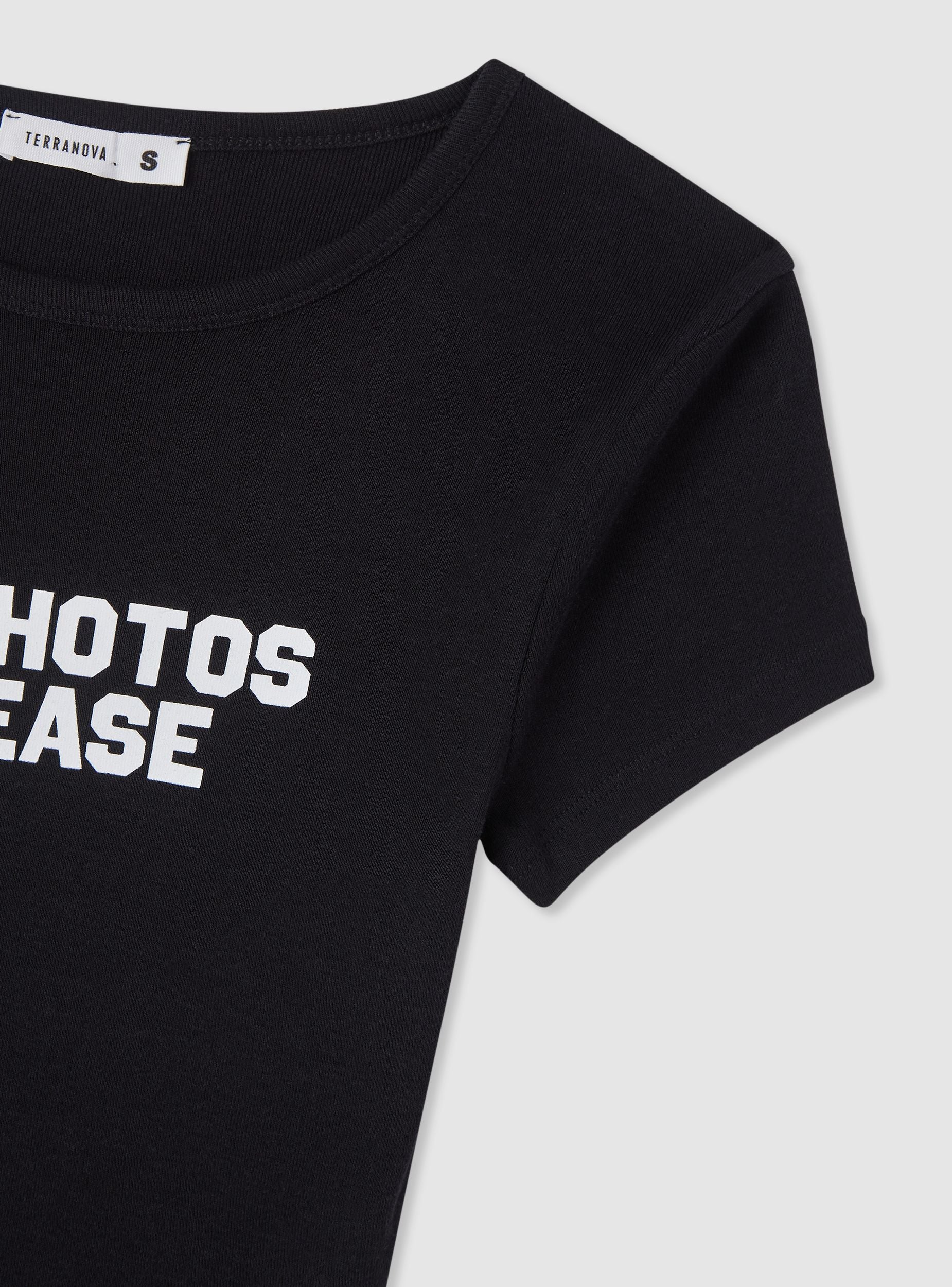 T-shirt crop con scritta - Image 6