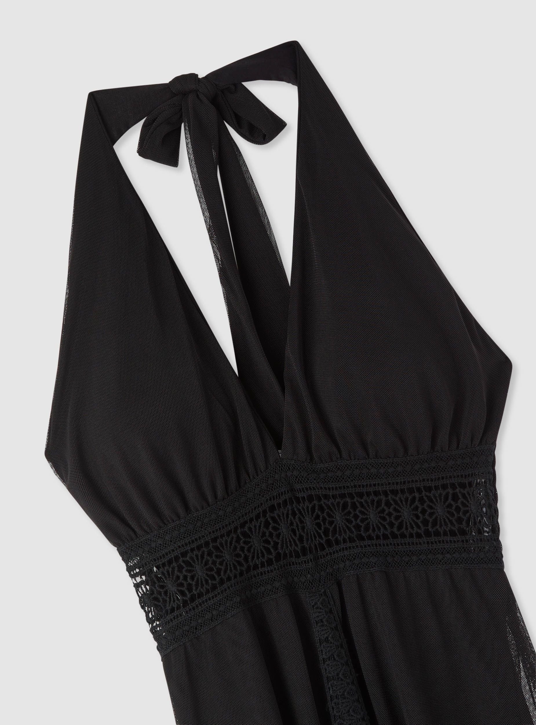T-shirt crop con spalle scoperte a tinta unita - Image 6