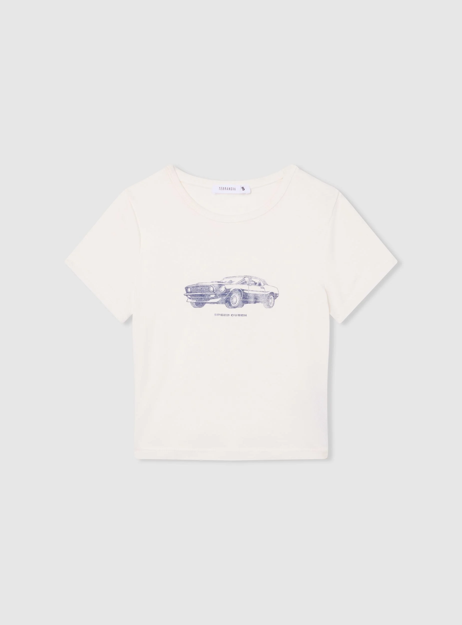 T-shirt crop con stampa auto - Image 6