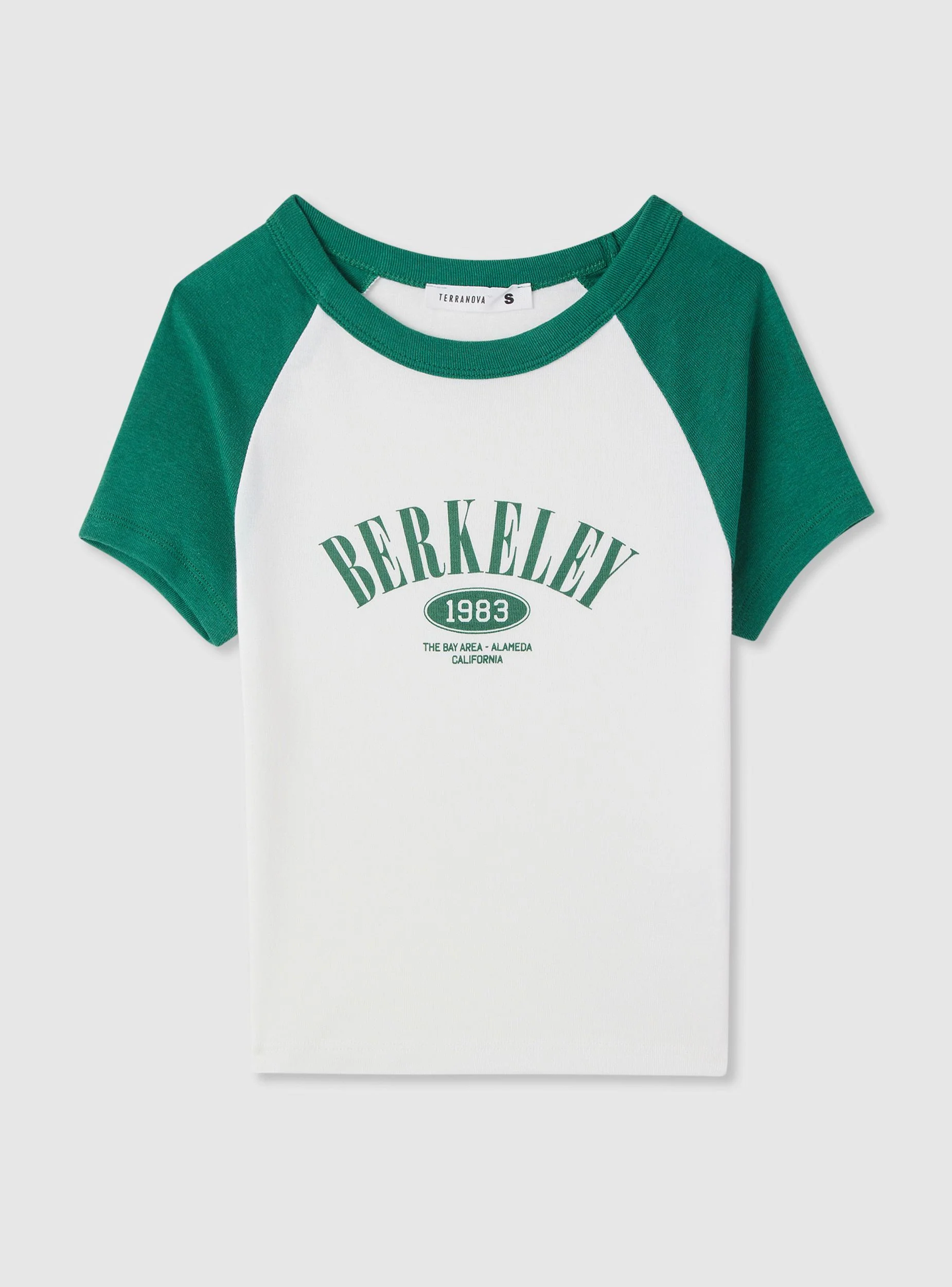 T-shirt crop con stampa college - Image 6