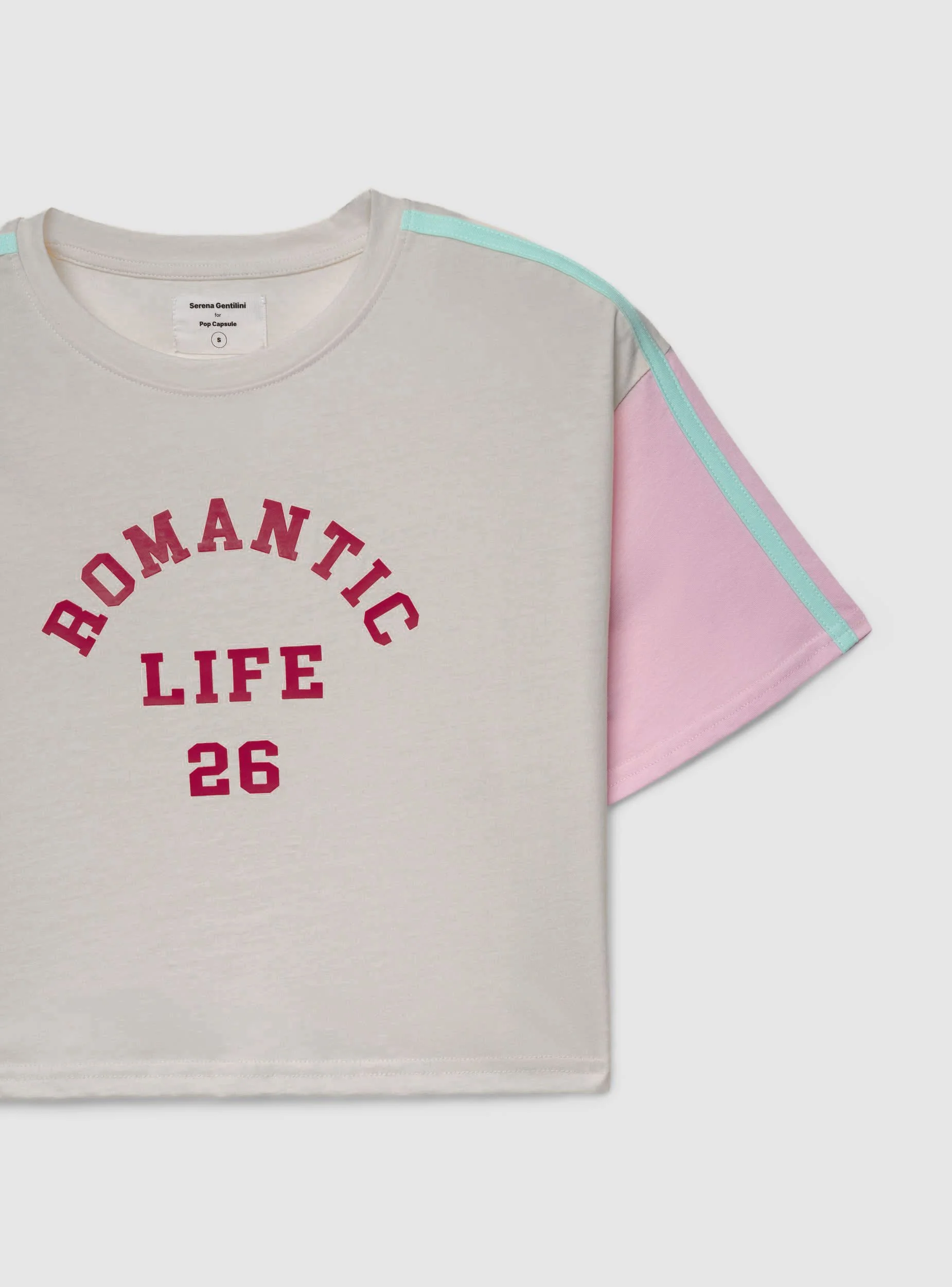 T-shirt crop con stampa college TRNPOPLAB - Image 7