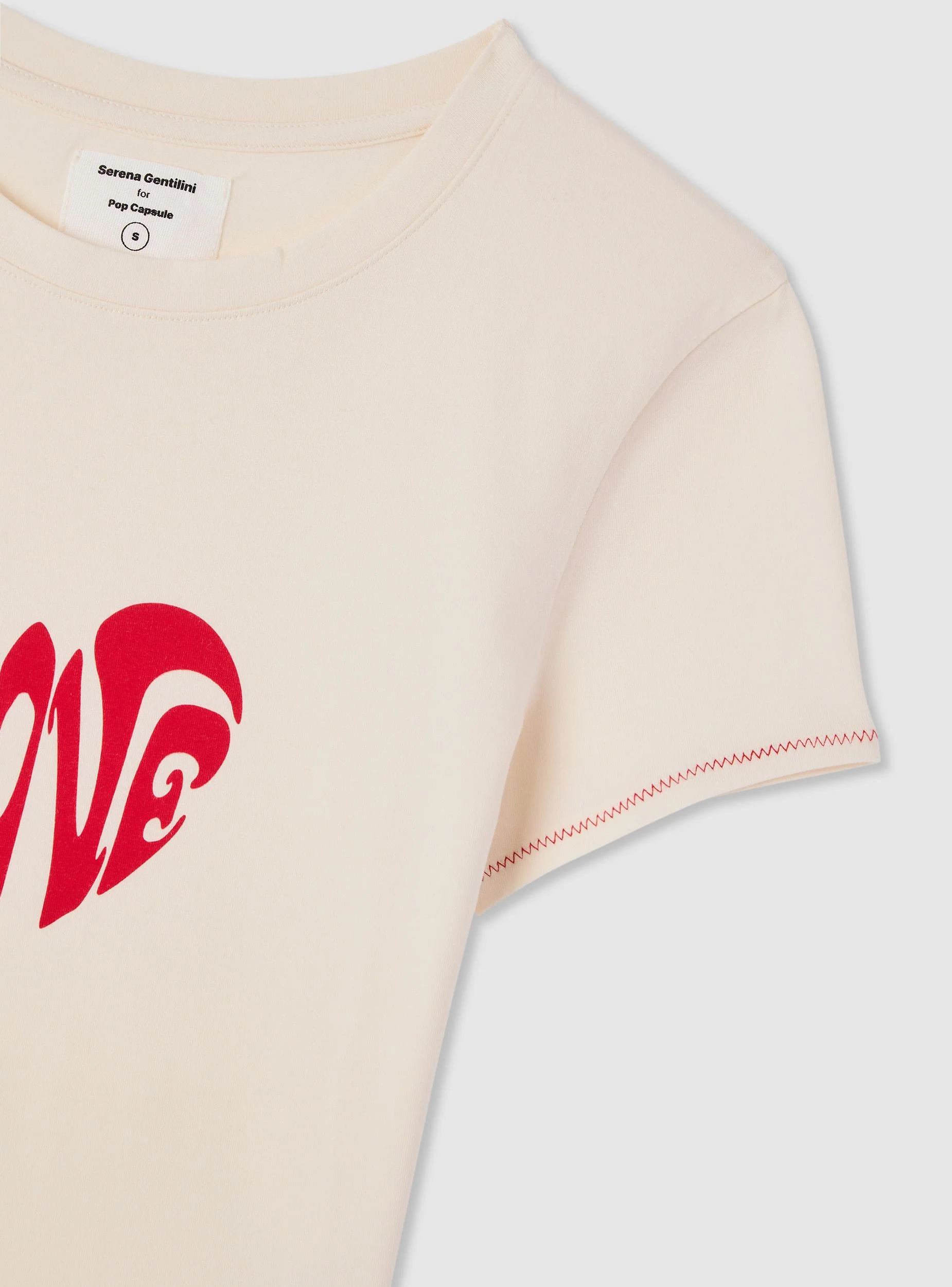 T-shirt crop con stampa cuore - Image 3