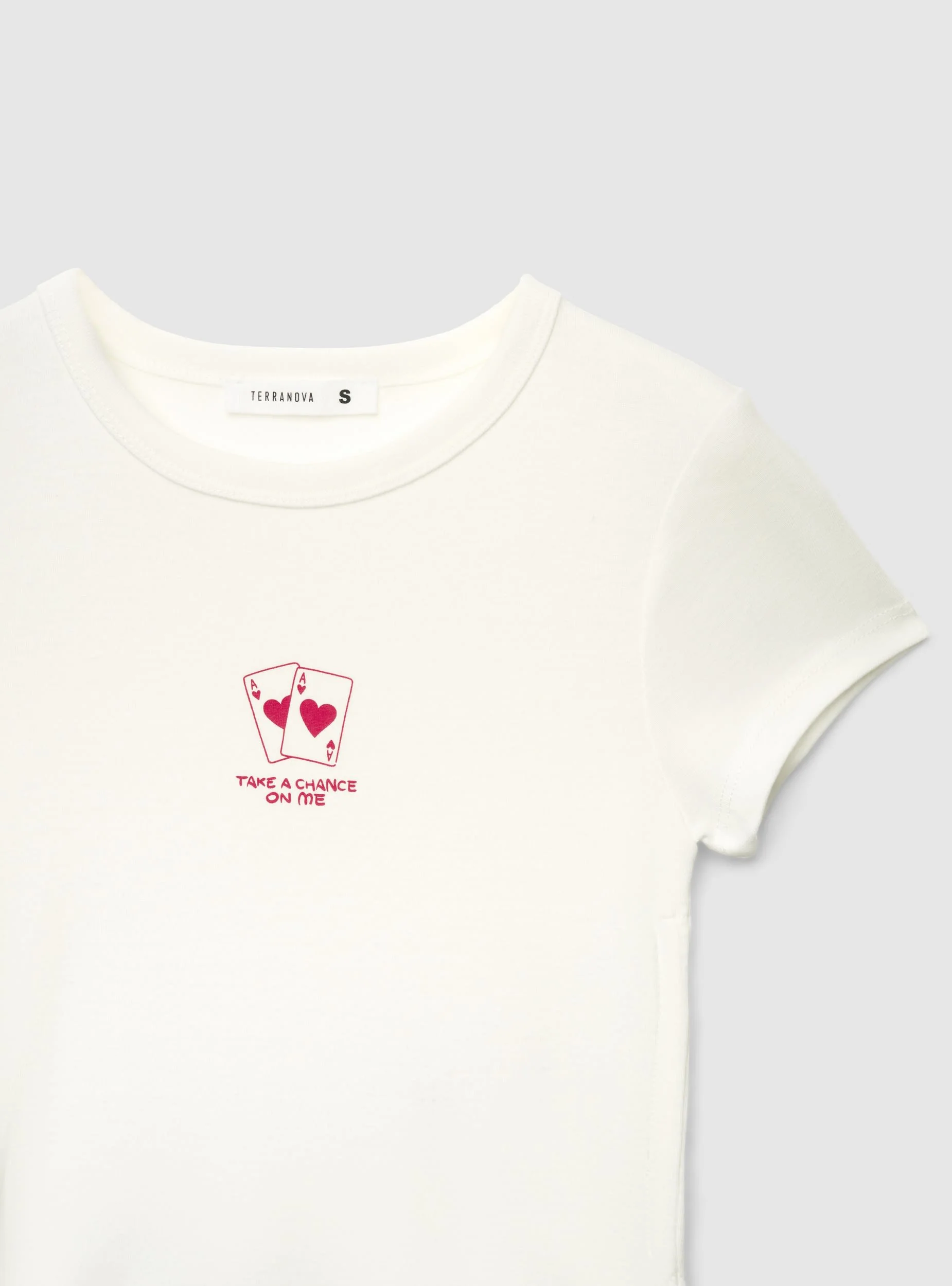 T-shirt crop con stampa e coulisse laterali - Image 6