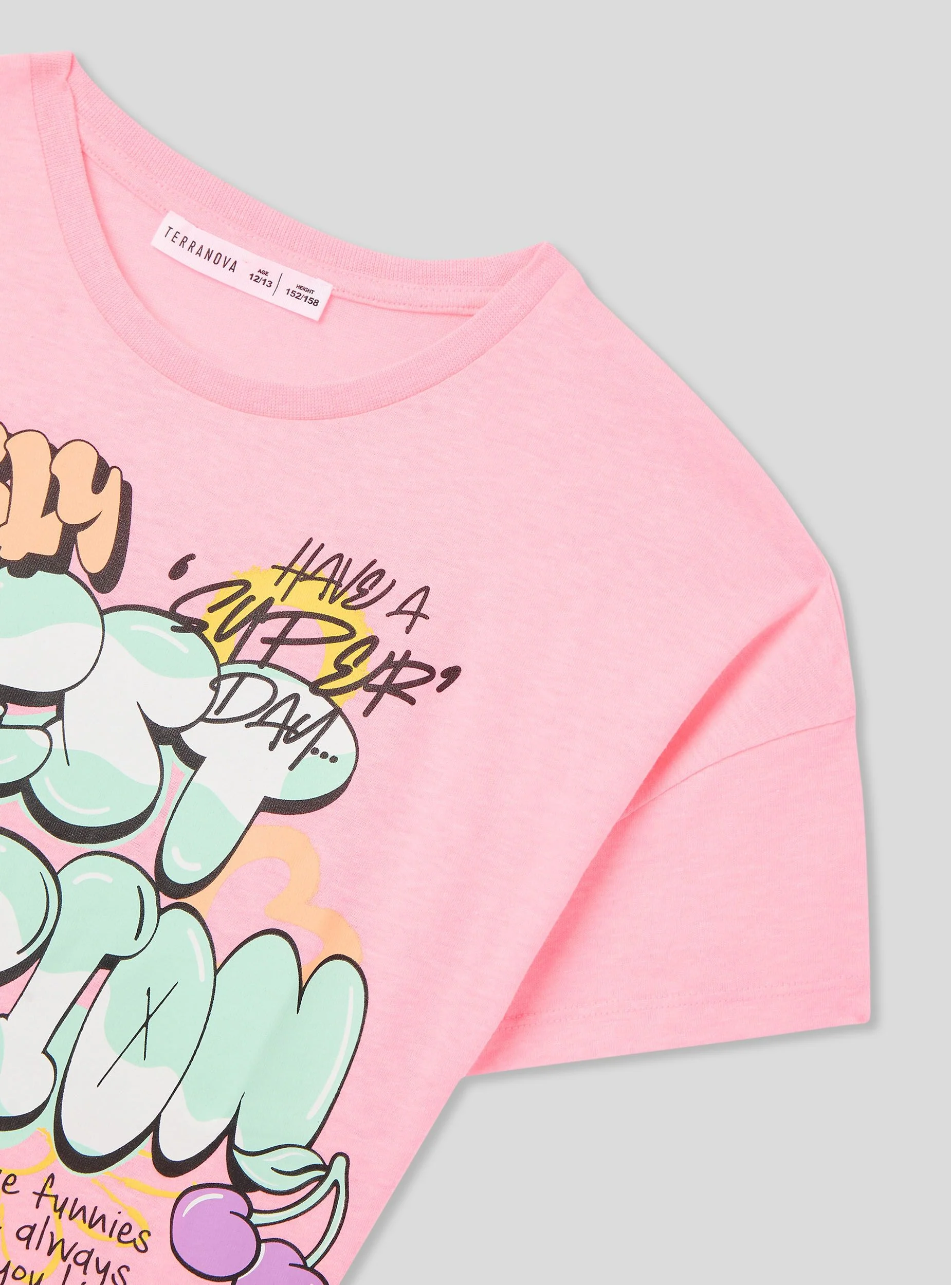 T-shirt crop con stampa graffiti - Image 5