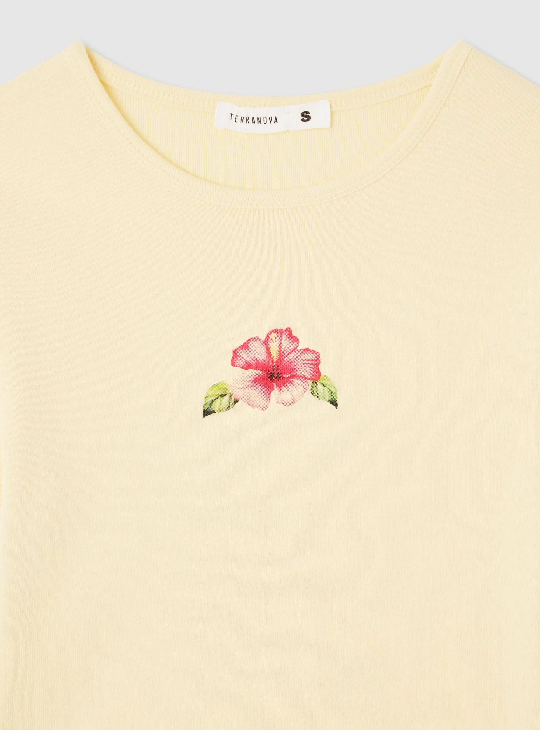 T-shirt crop con stampa hibiscus - Image 7